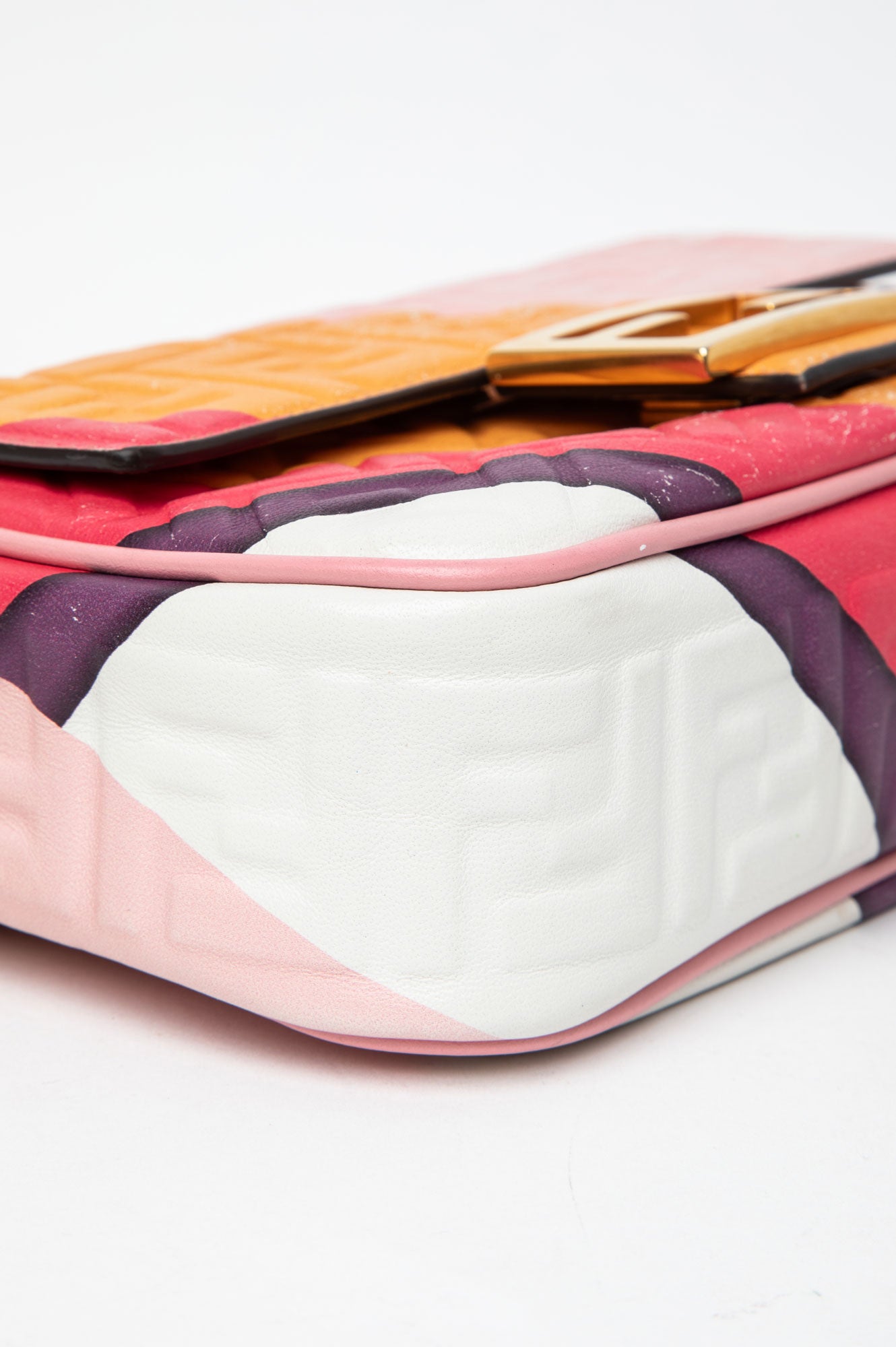 Fendi Multicolor Baguette Chain Midi Bag