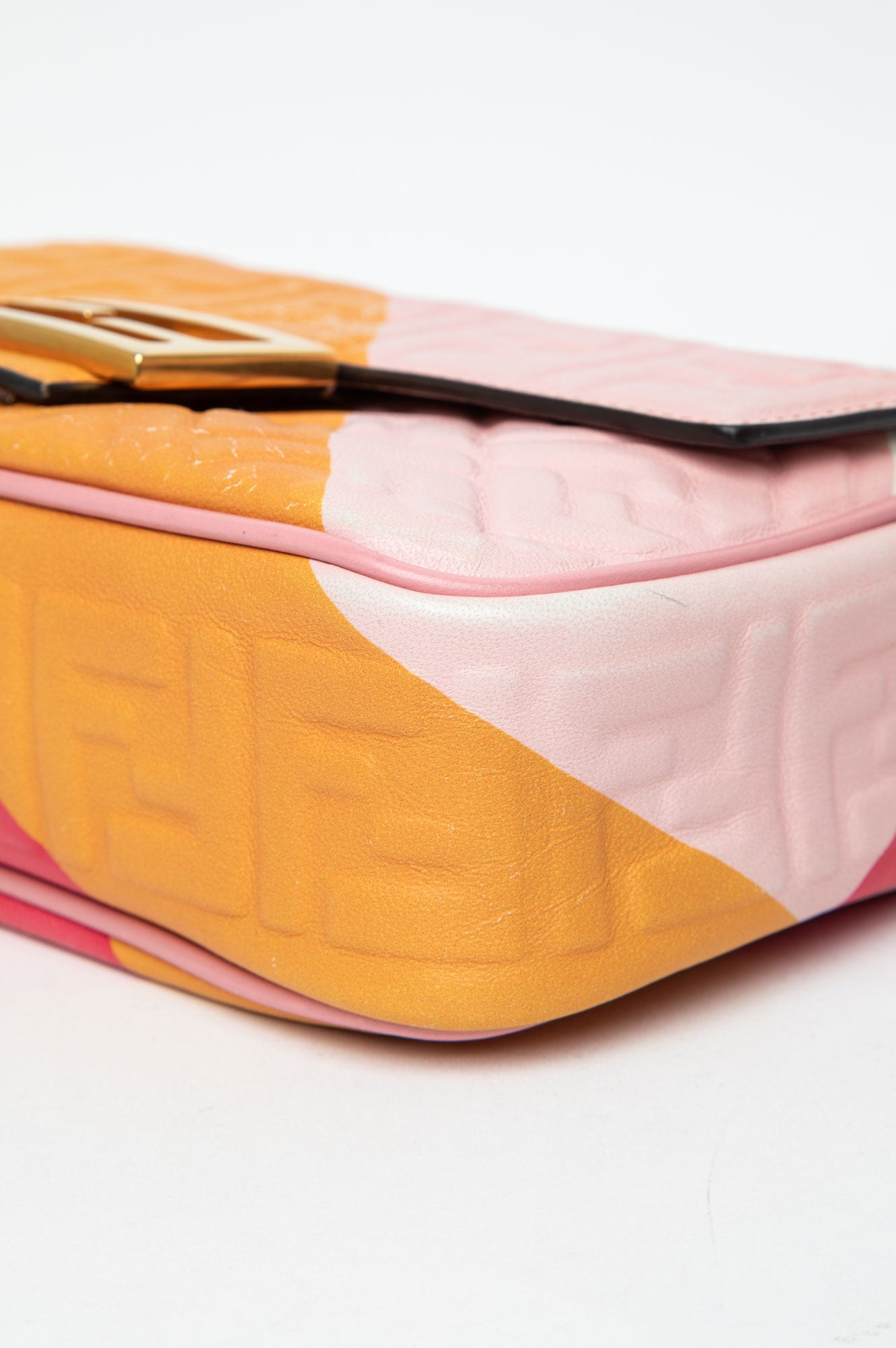 Fendi Multicolor Baguette Chain Midi Bag