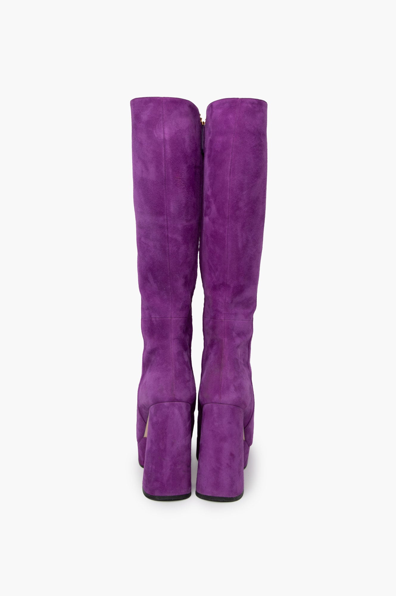 Gucci Purple Suede Knee High Boots Size 41