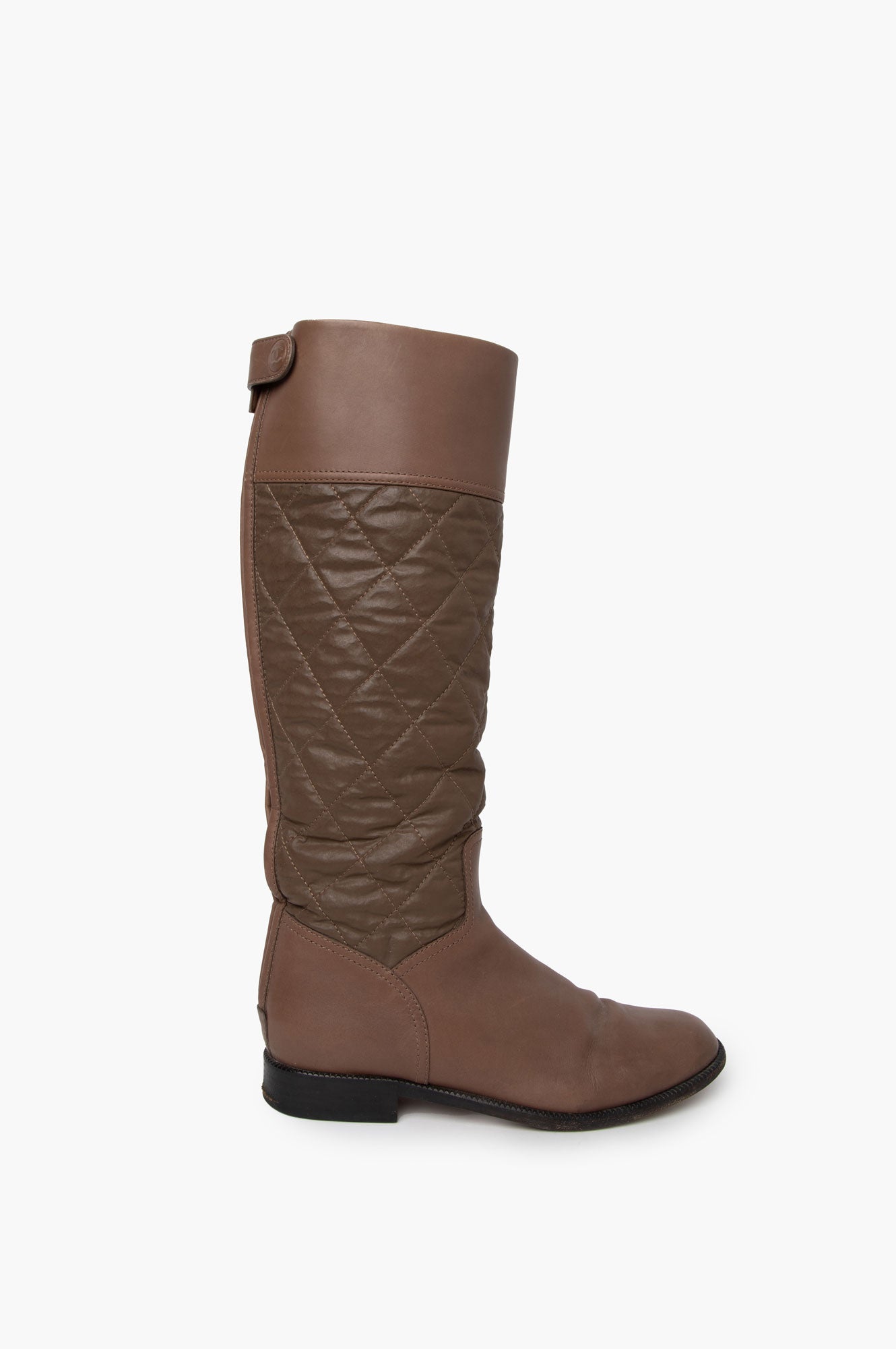 Chanel Taupe High Boots Size 39.5