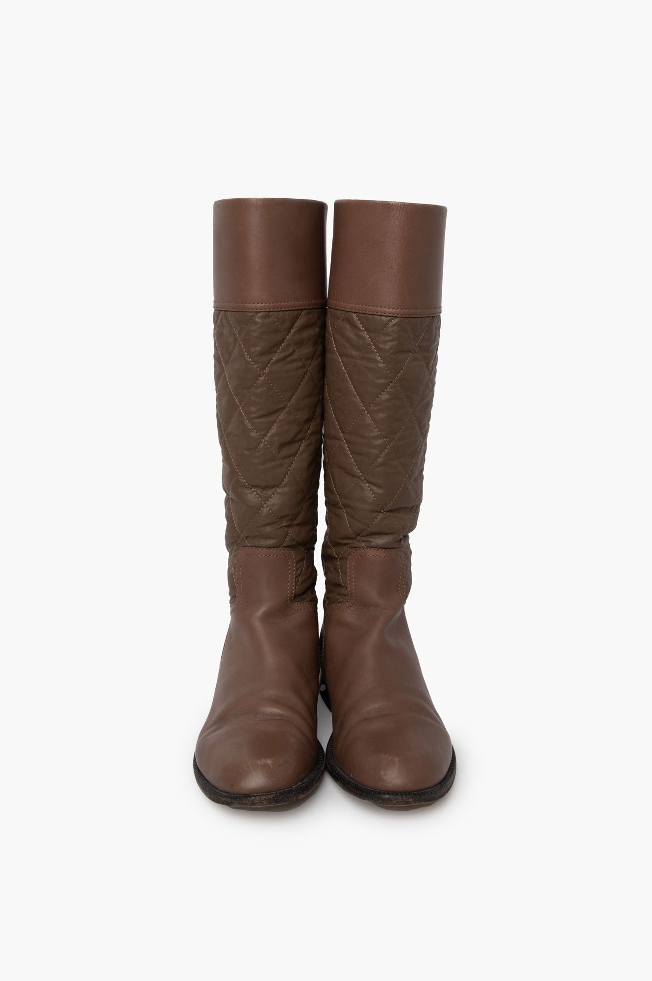 Chanel Taupe High Boots Size 39.5