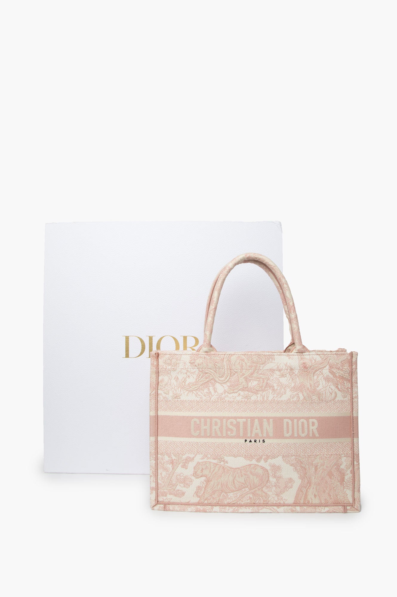 Christian Dior Pink Medium Book Tote Bag