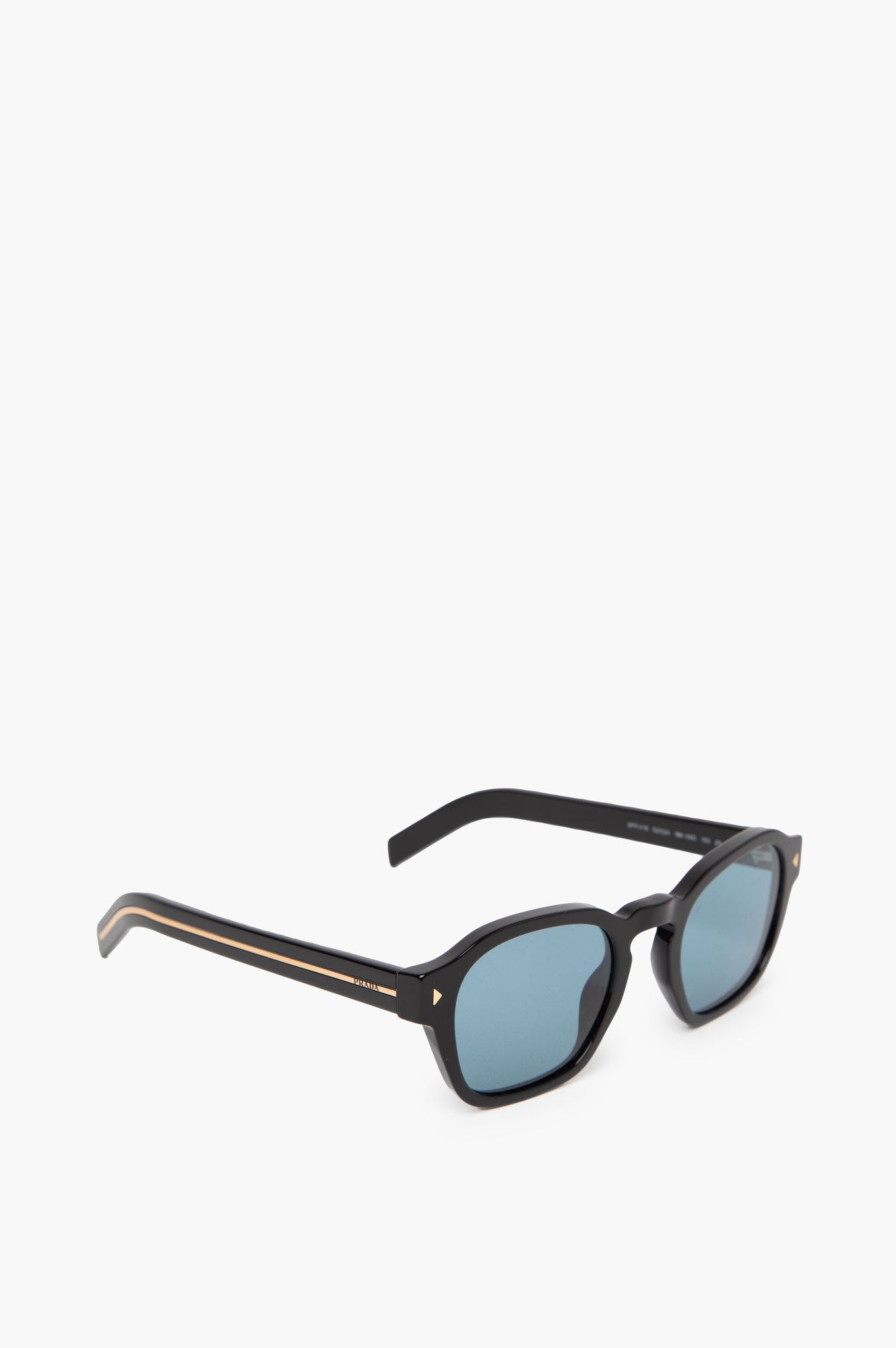 Prada Black Square with Turquoise Sunglasses