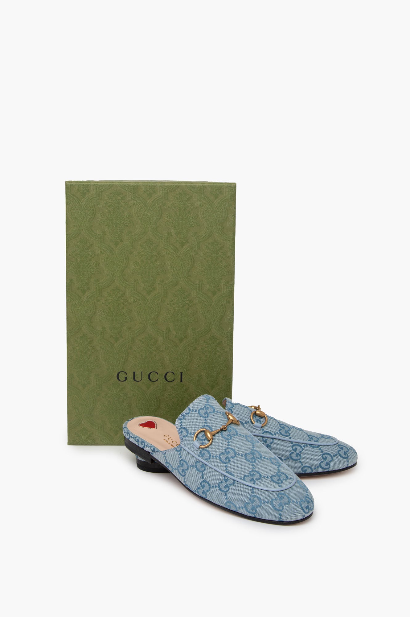 Gucci Blue Monogram Loafer Size 36