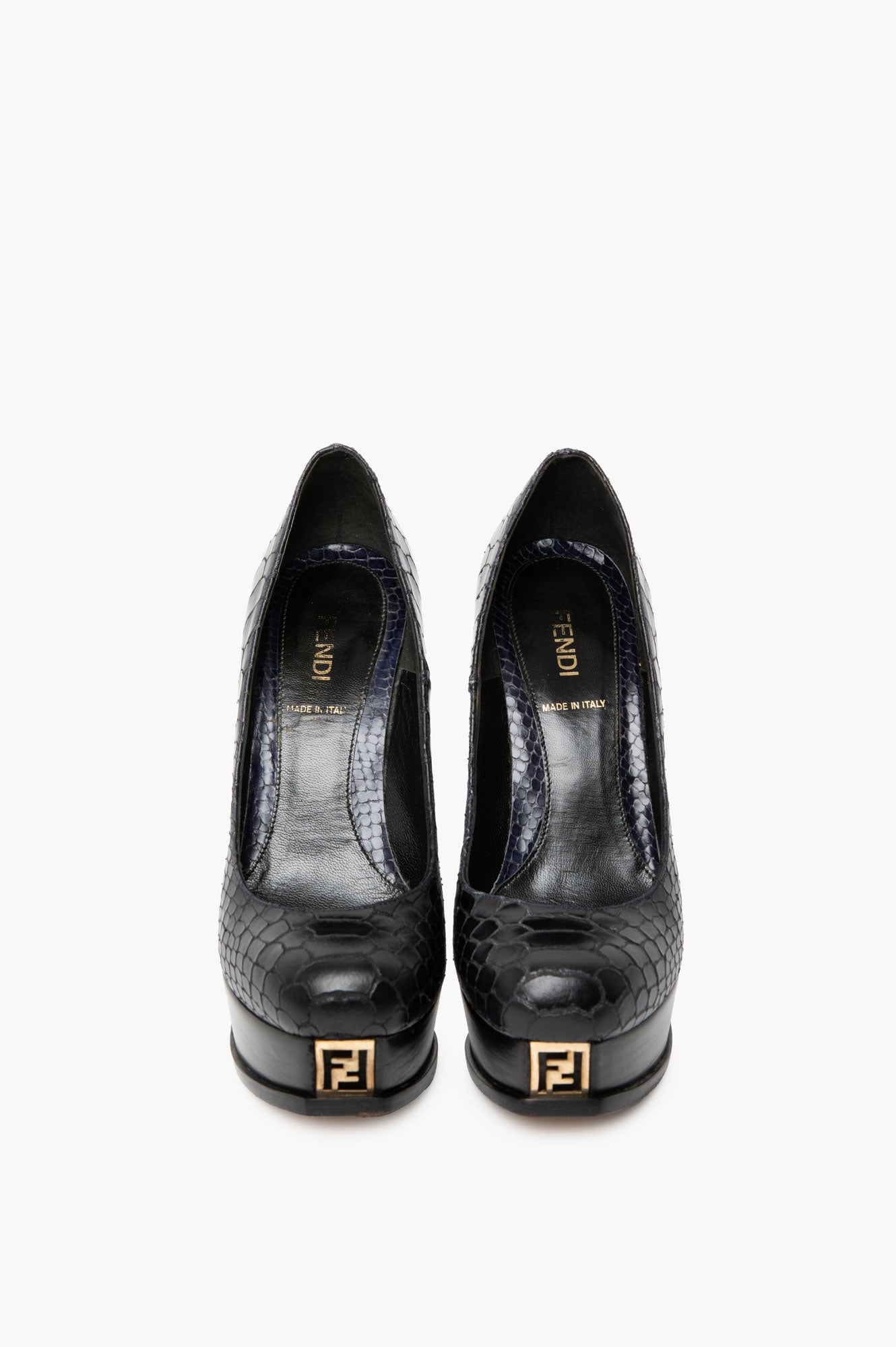 Fendi Serpentinite Print High Heel Pumps Size 36