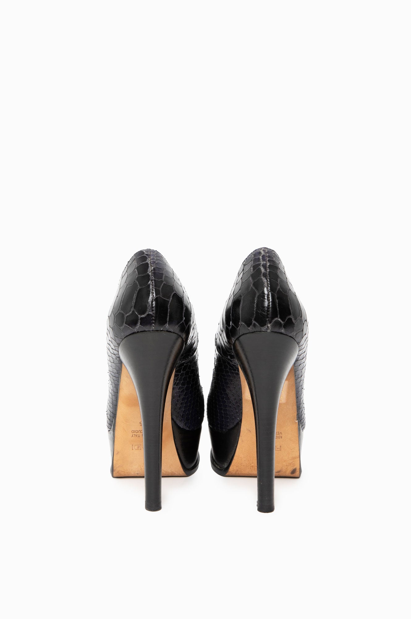 Fendi Serpentinite Print High Heel Pumps Size 36