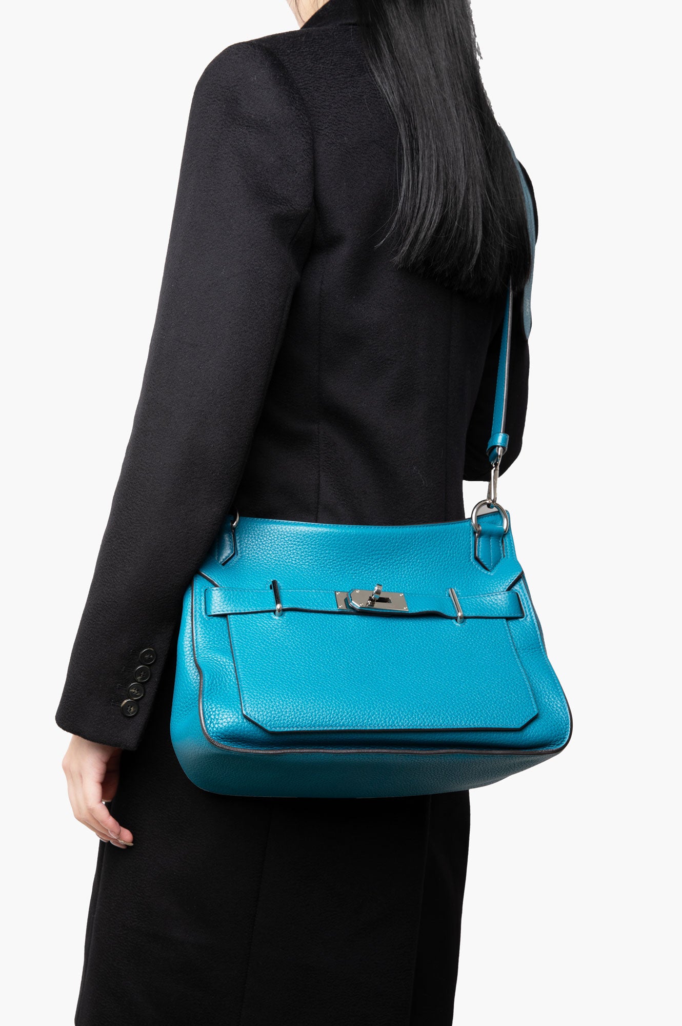 Hermes Teal Jypsiere 31 Crossbody Bag