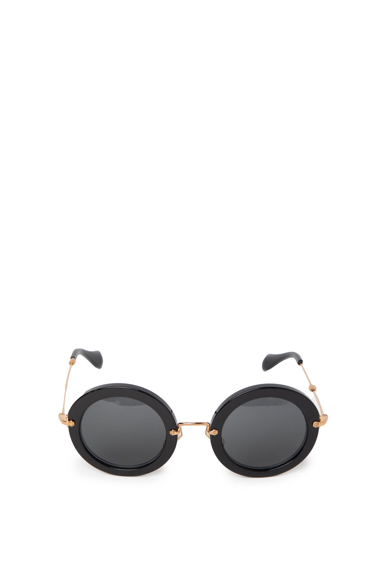 Miu Miu Black Round Sunglasses