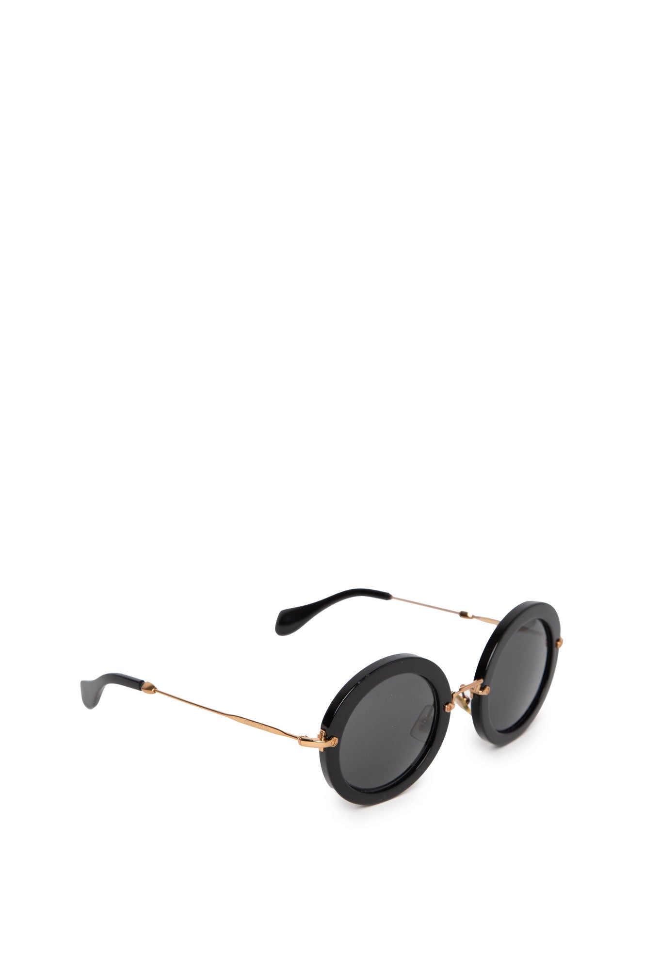 Miu Miu Black Round Sunglasses