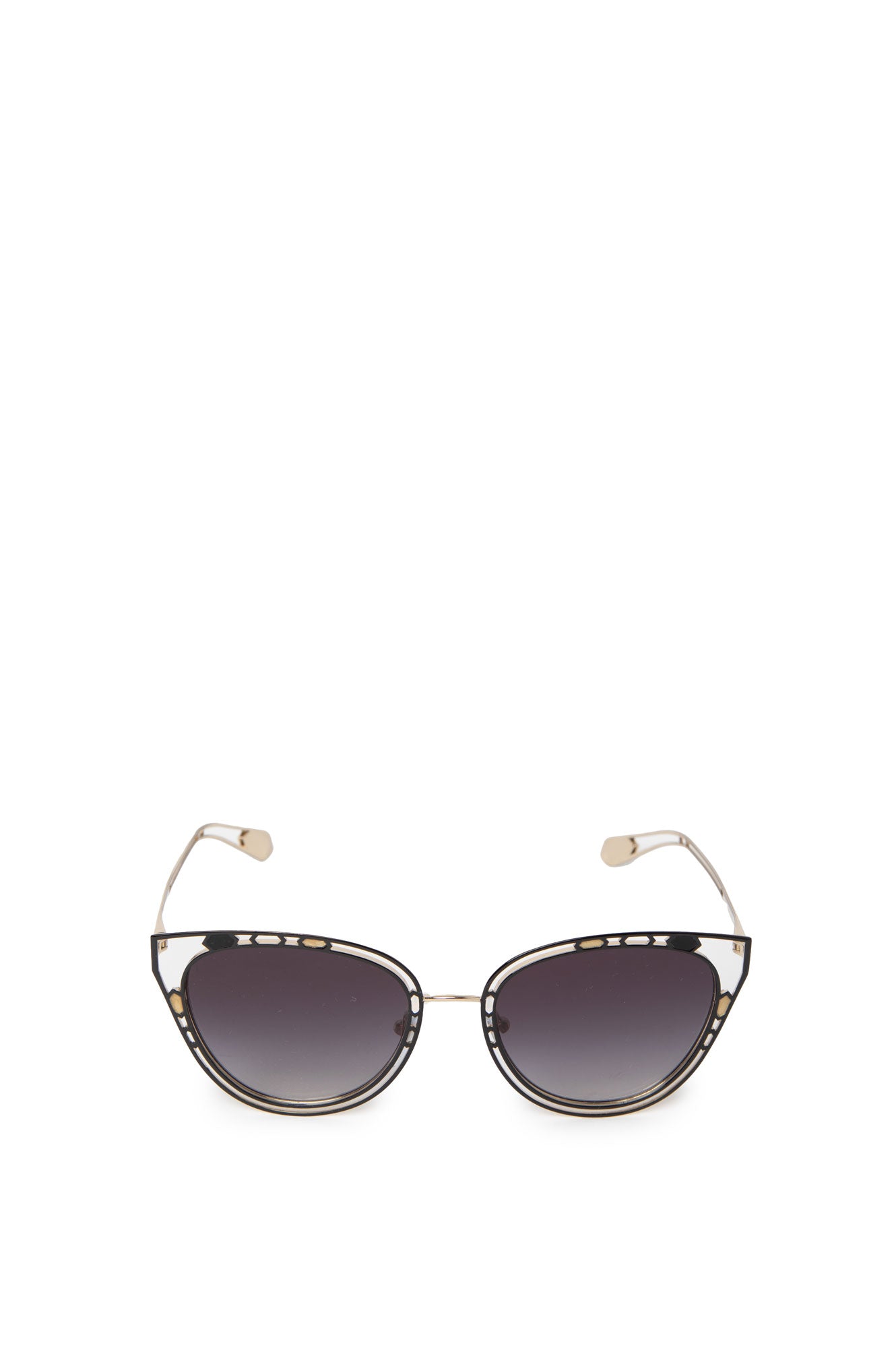 Bvlgari Gold Frame Cat Eye Sunglasses