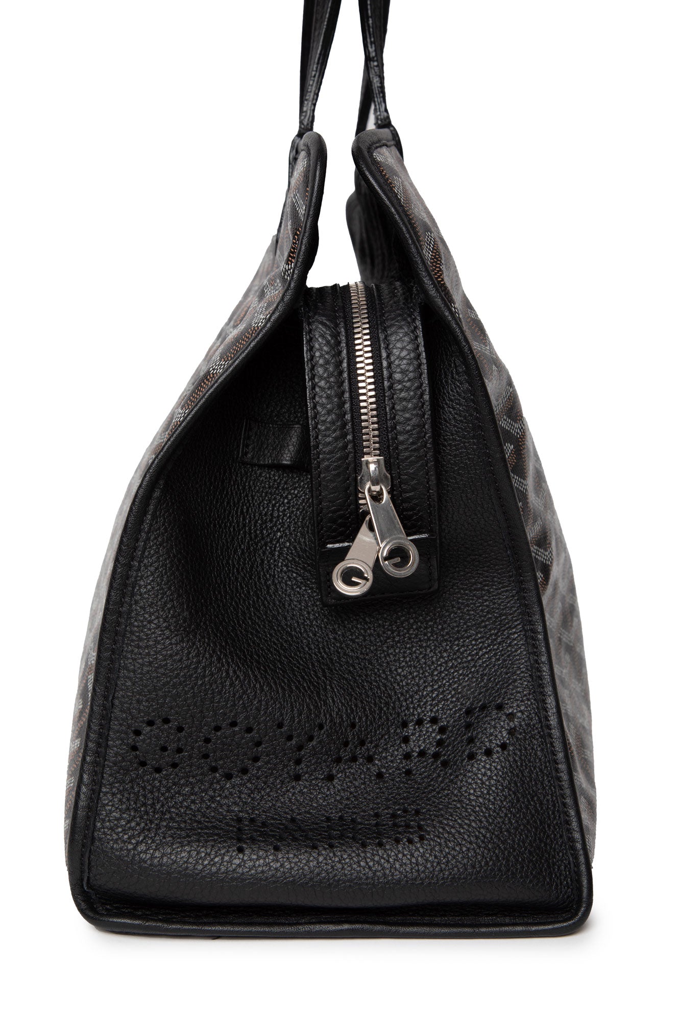 Goyard Black Goyardine Sac Hardy PM Tote Bag