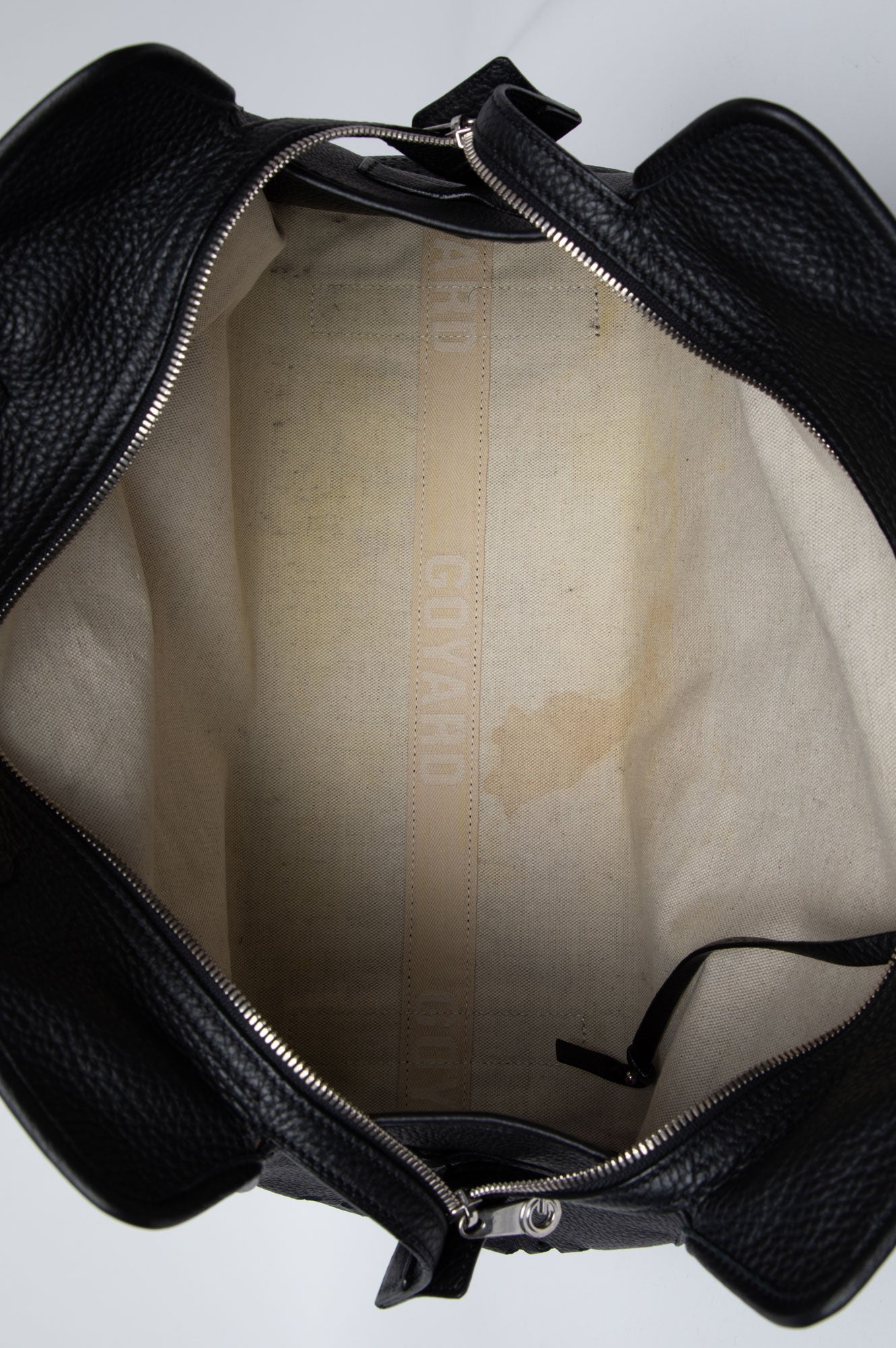 Goyard Black Goyardine Sac Hardy PM Tote Bag