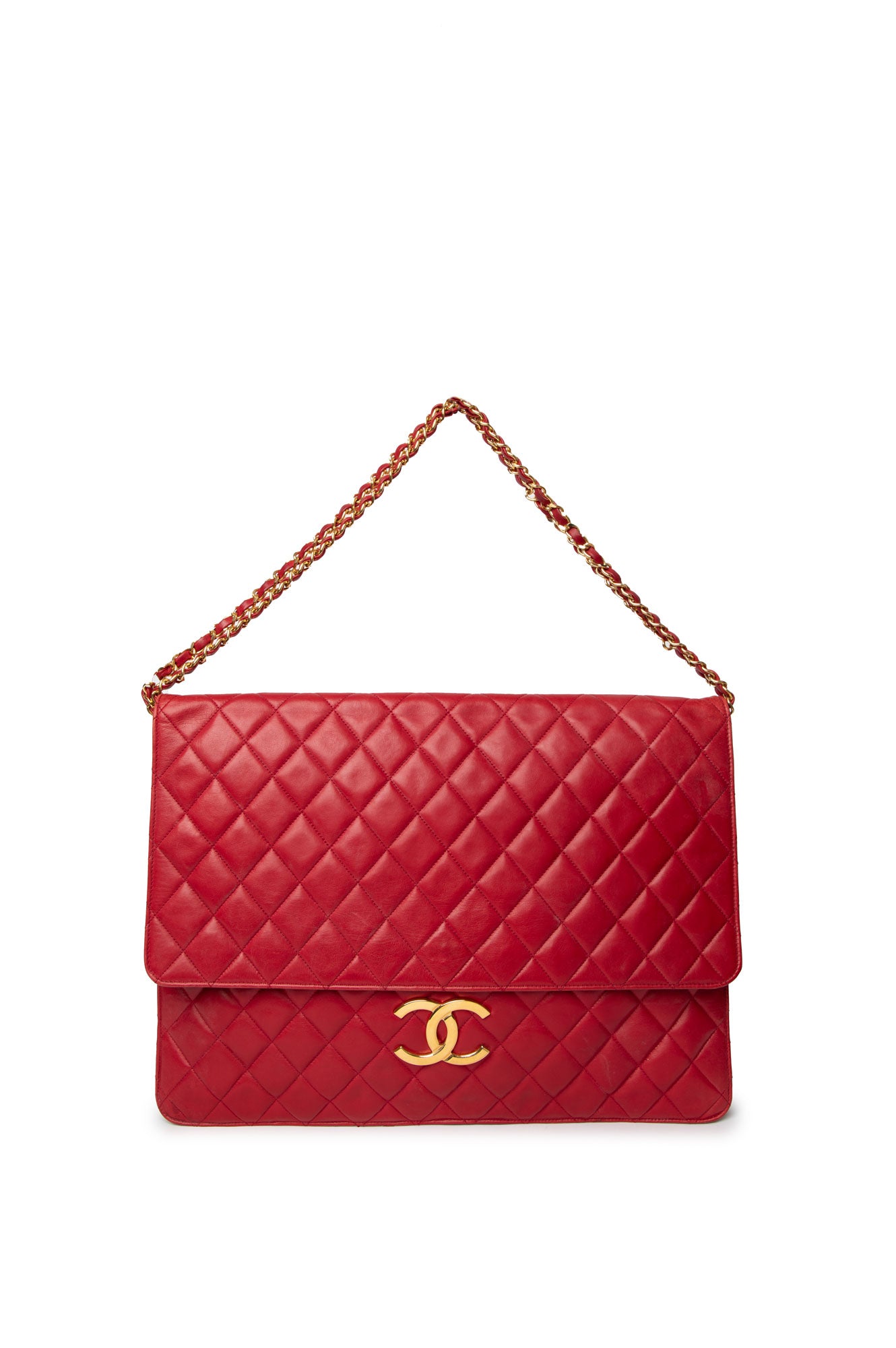 Chanel Vintage Red Classic 3 Way Flap Bag