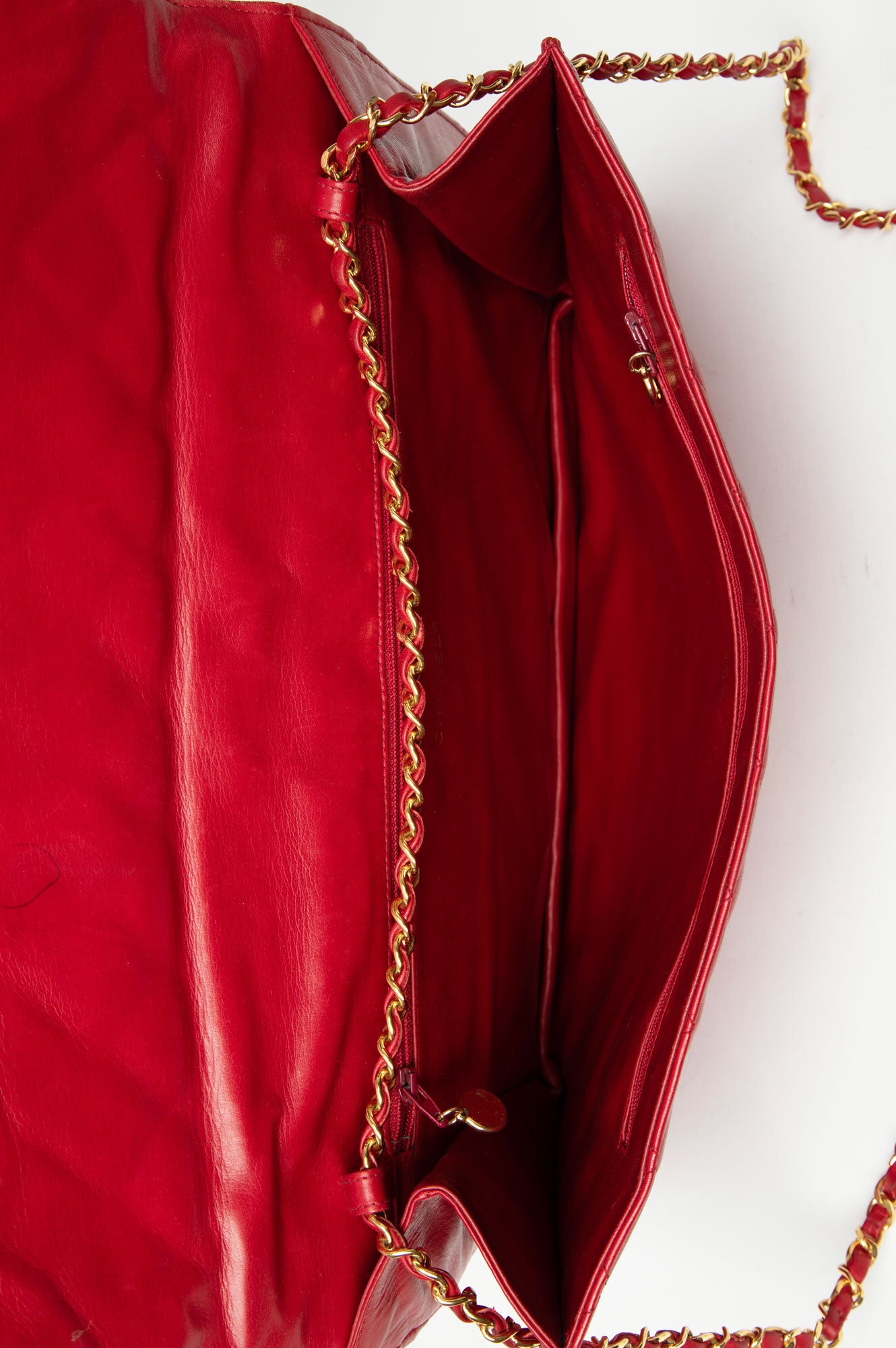 Chanel Vintage Red Classic 3 Way Flap Bag