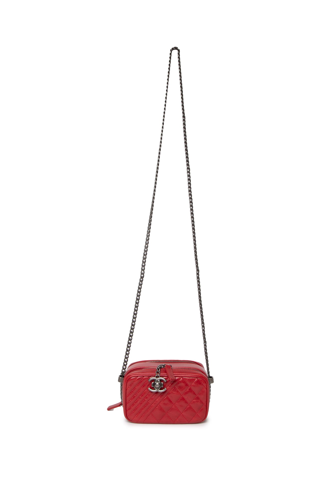 Chanel Red Mini Coco Boy Camera Bag