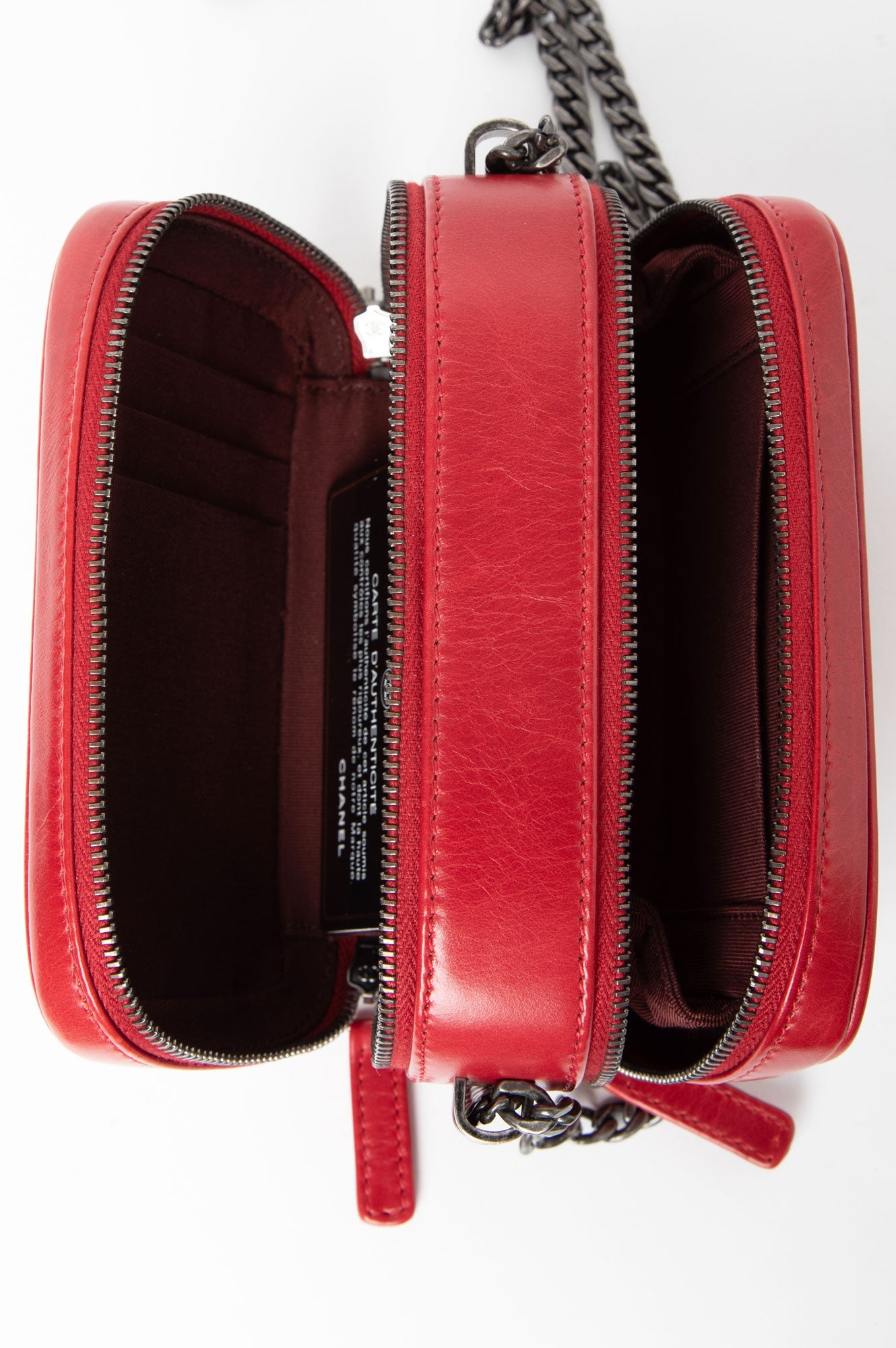 Chanel Red Mini Coco Boy Camera Bag