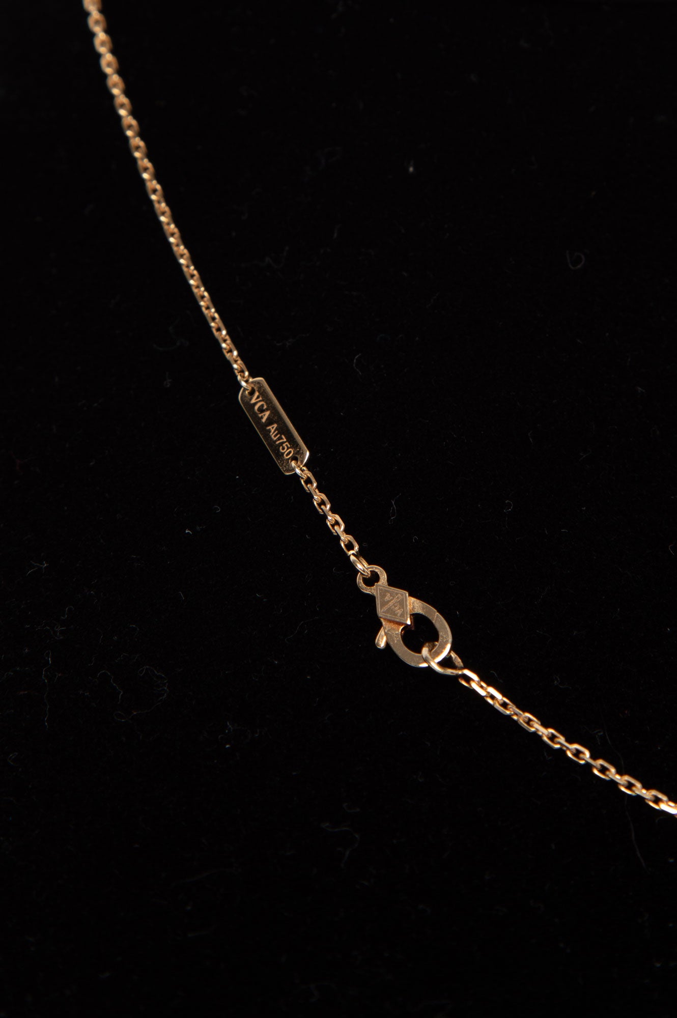 Van Cleef & Arpels Gold With White Pearl and Diamond Necklace