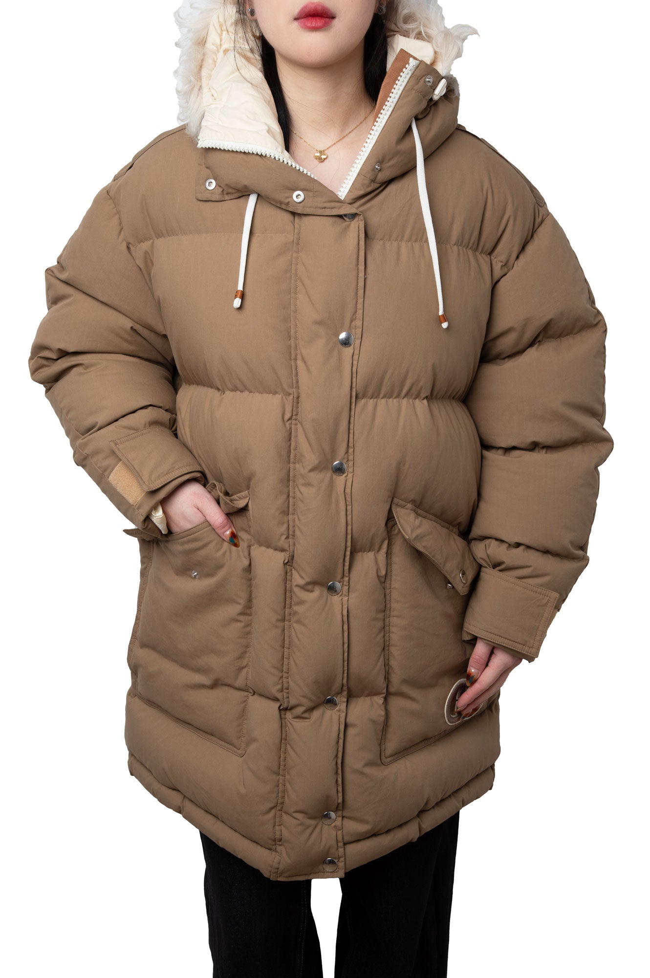 Gucci Brown Jacket With Fur Hood Men’s 38