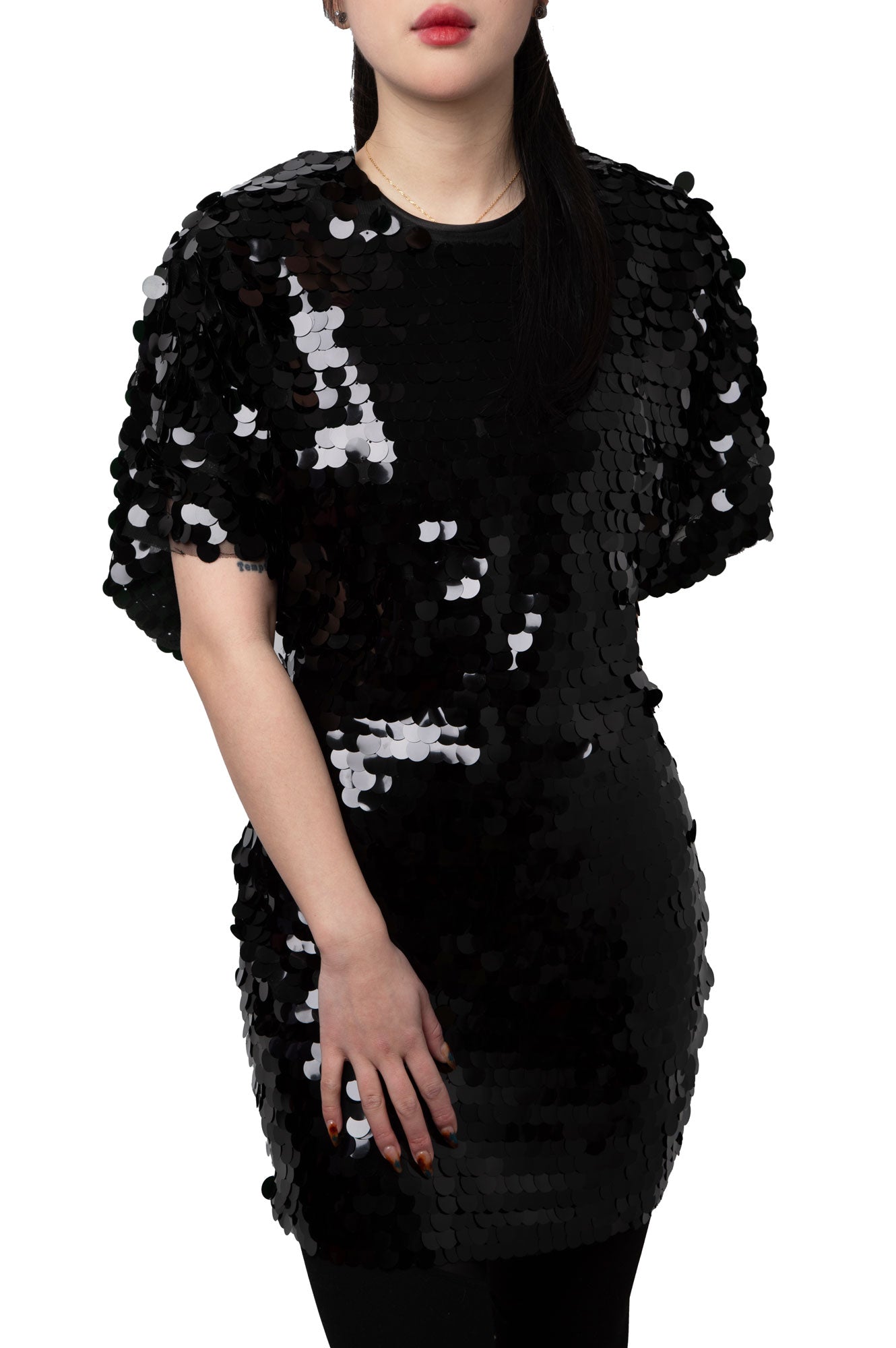Rotate Black Sequin Mini Dress Size 10