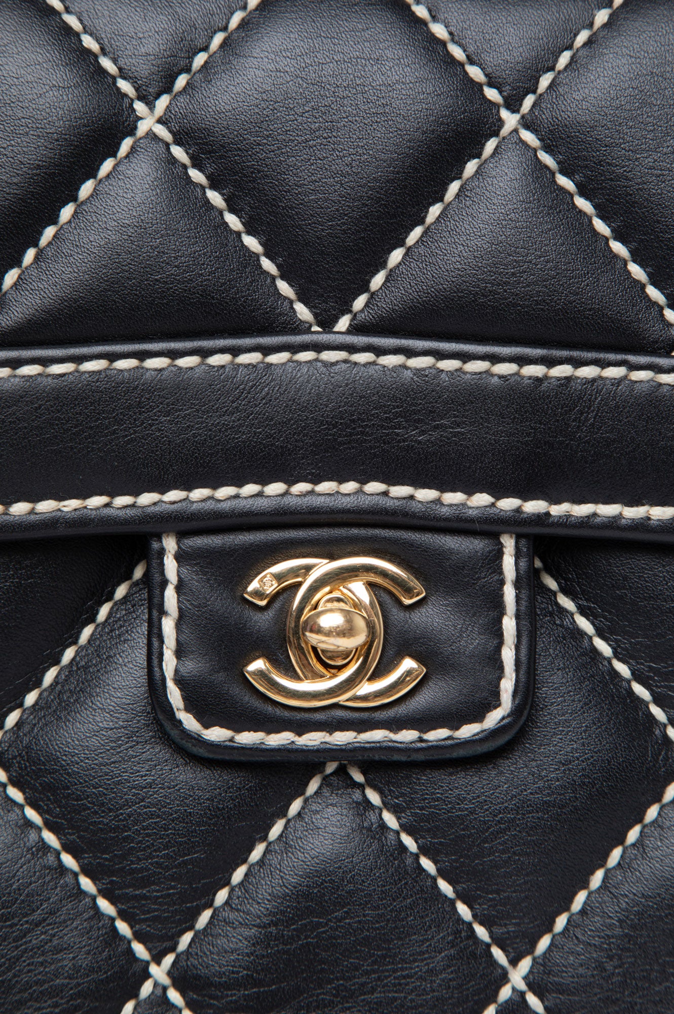 Chanel 2005 Black Wild Stitch Flap Bag
