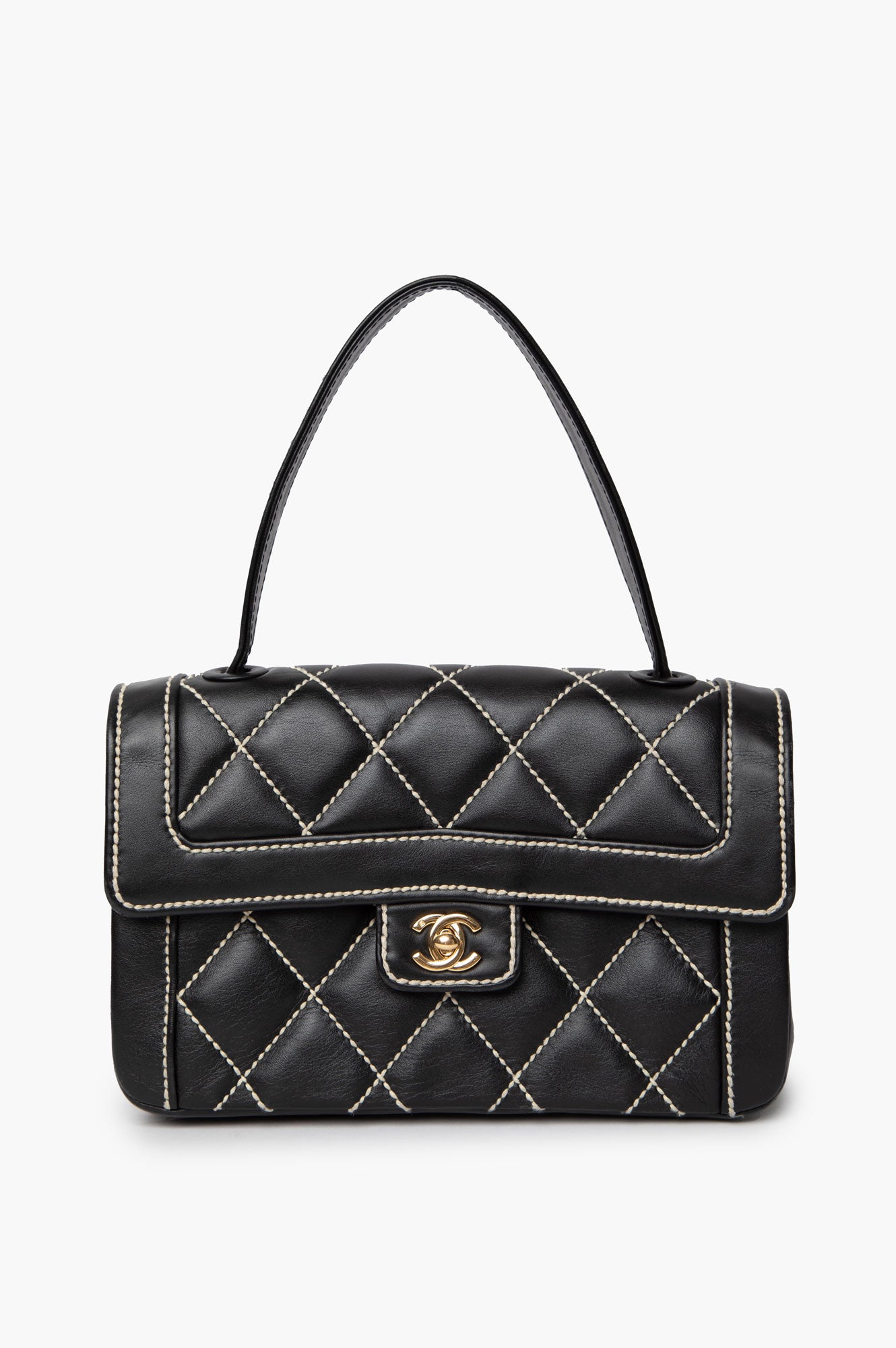 Chanel 2005 Black Wild Stitch Flap Bag