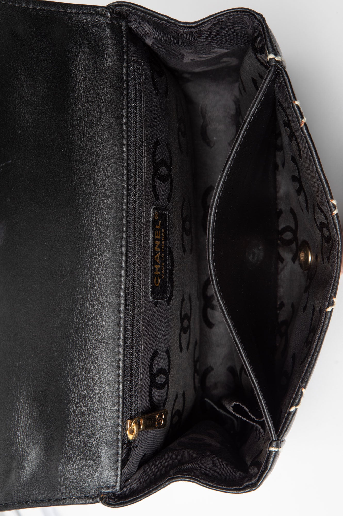 Chanel 2005 Black Wild Stitch Flap Bag
