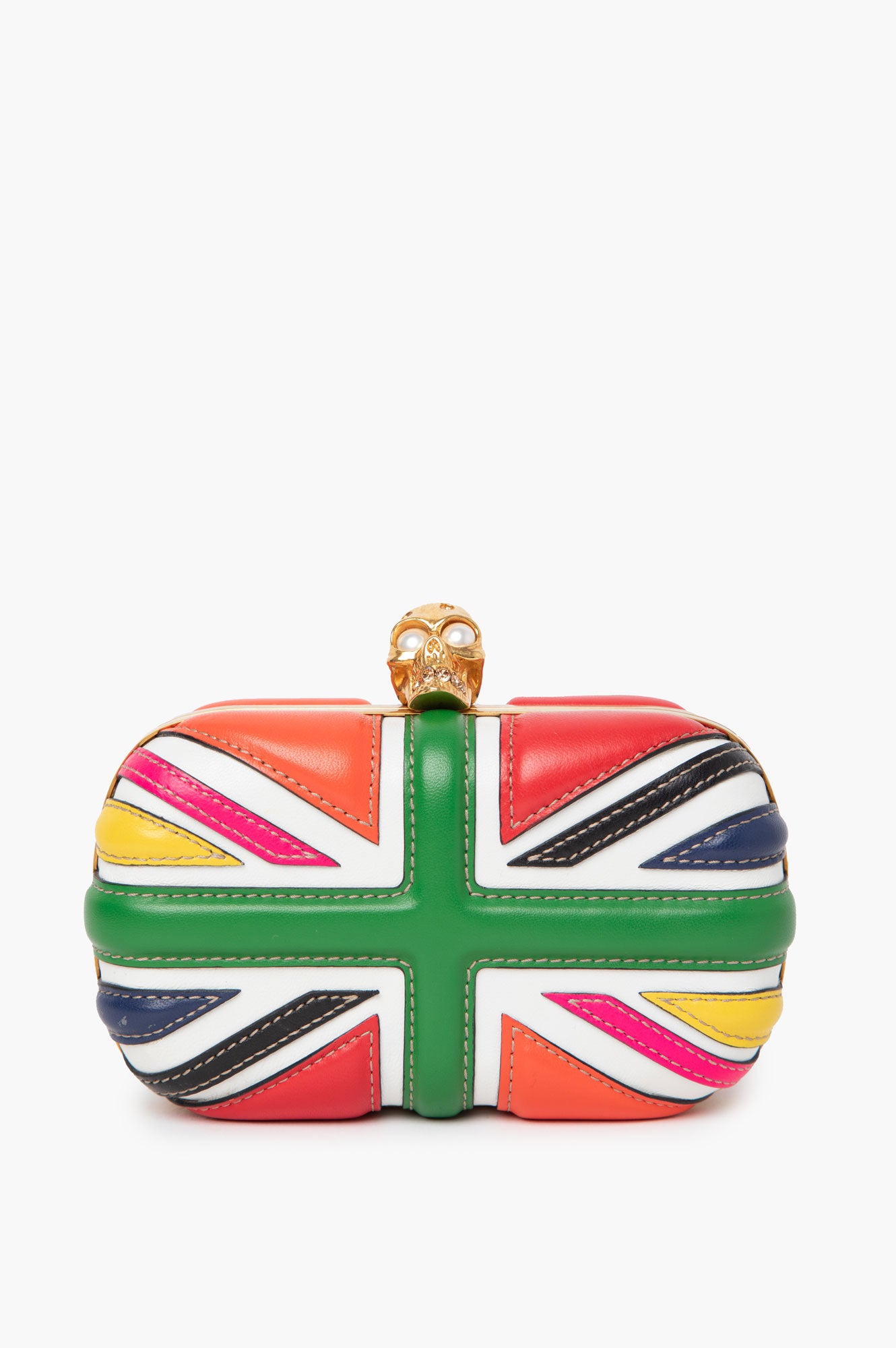 Alexander McQueen Britannia Skull-Clasp Clutch