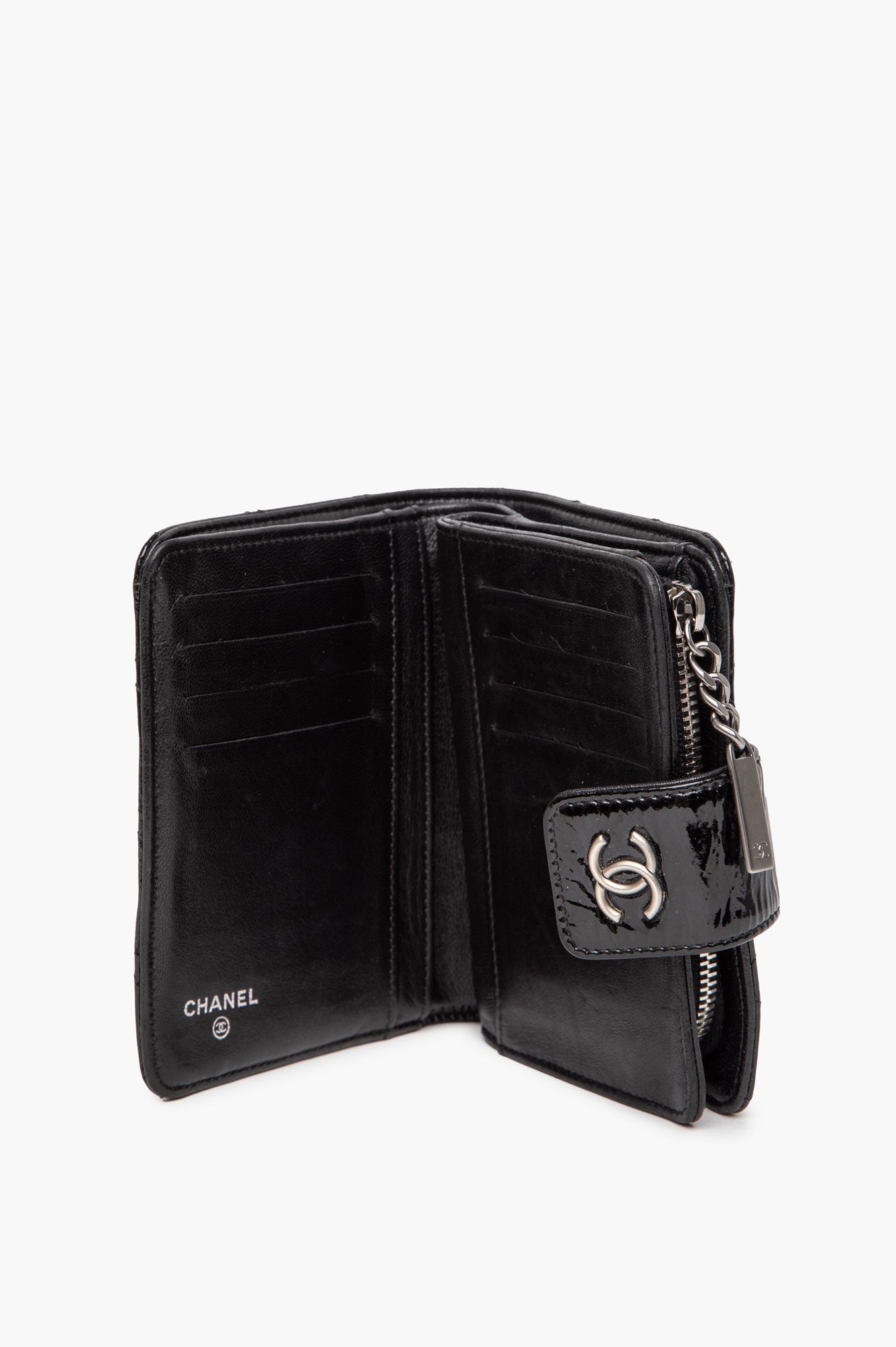 Chanel Patent Black Bifold Wallet