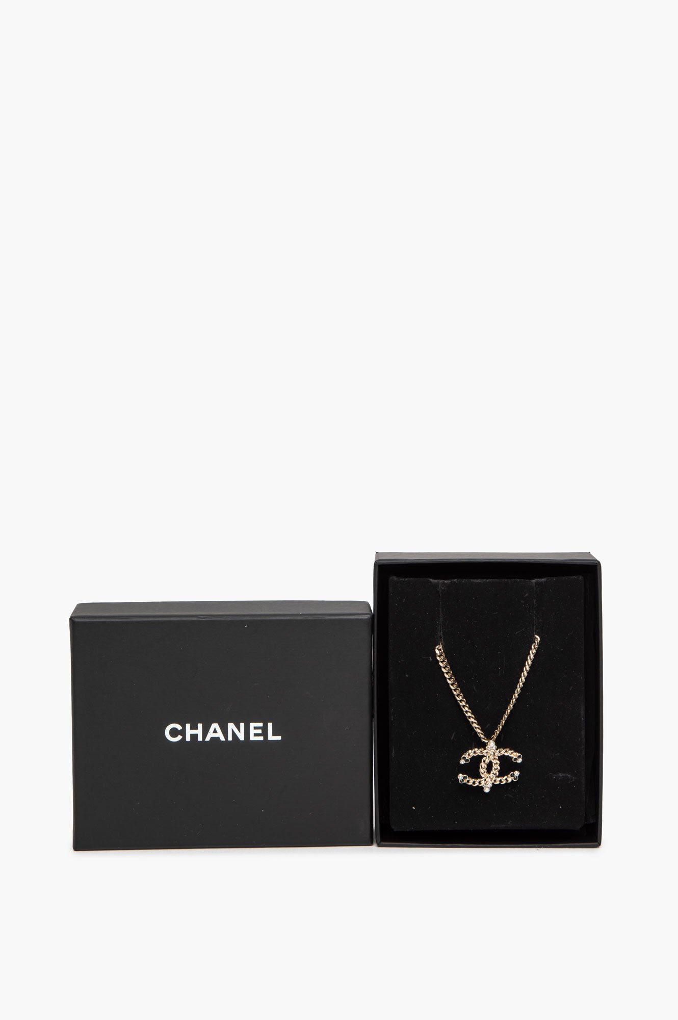 Chanel CC Gold Pendant Necklace