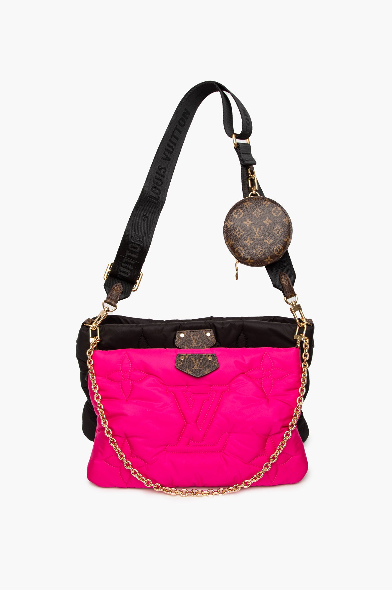 Louis Vuitton Black Fuschia Maxi Multi Pochette