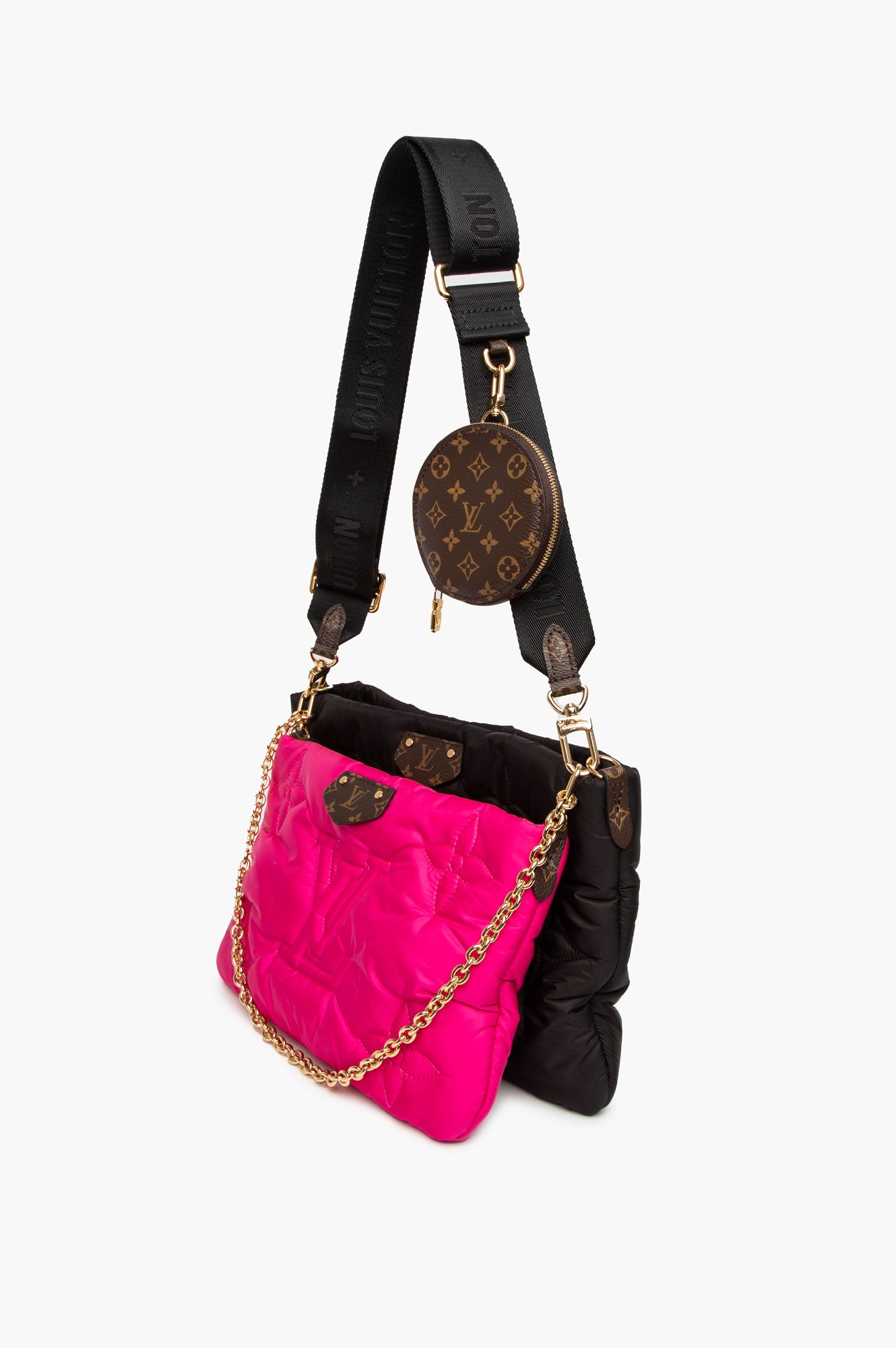 Louis Vuitton Black Fuschia Maxi Multi Pochette