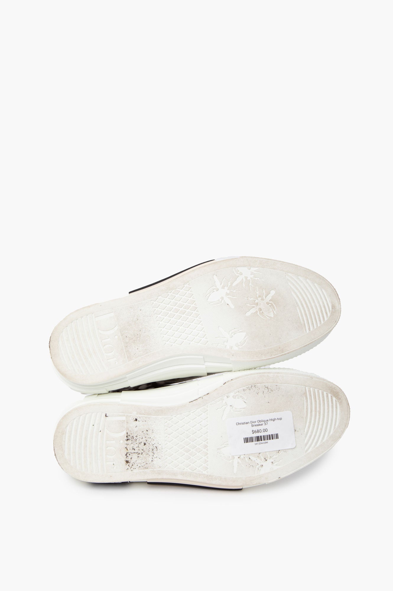 Christian Dior Black Oblique High-top Sneaker 37
