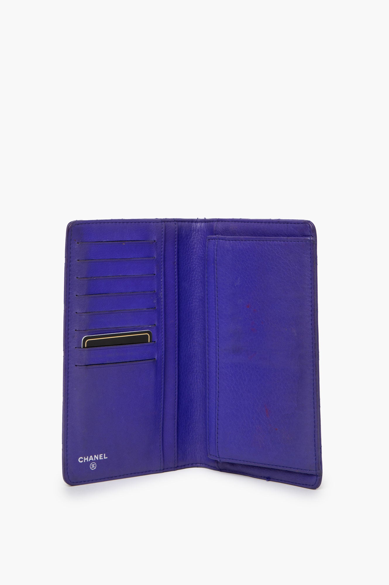 Chanel 2014 Purple Wild Stitches Long Wallet