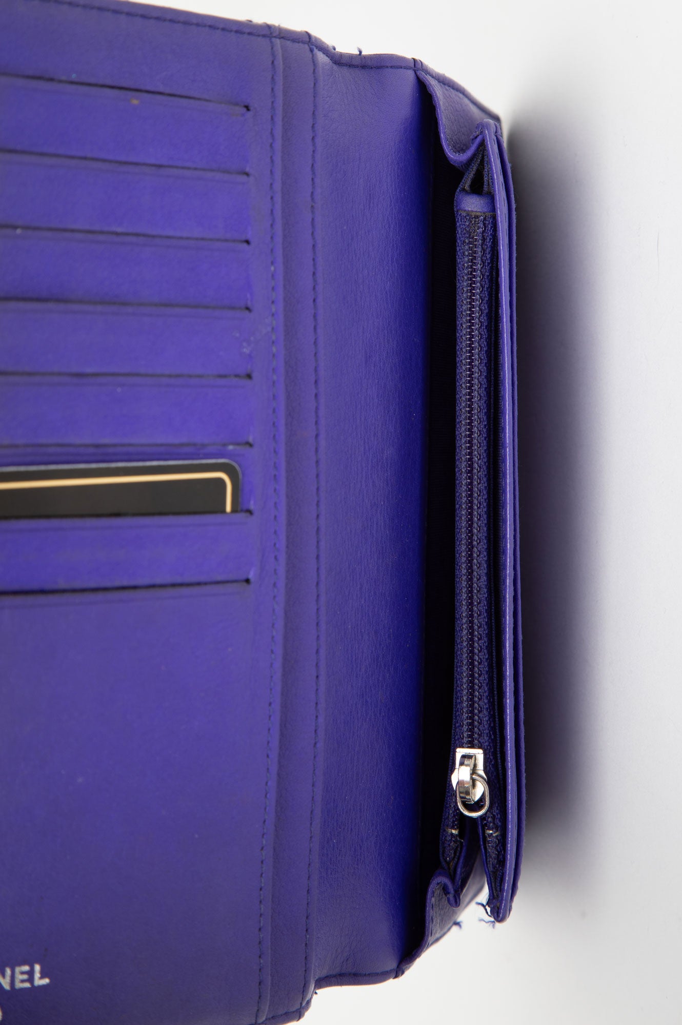 Chanel 2014 Purple Wild Stitches Long Wallet