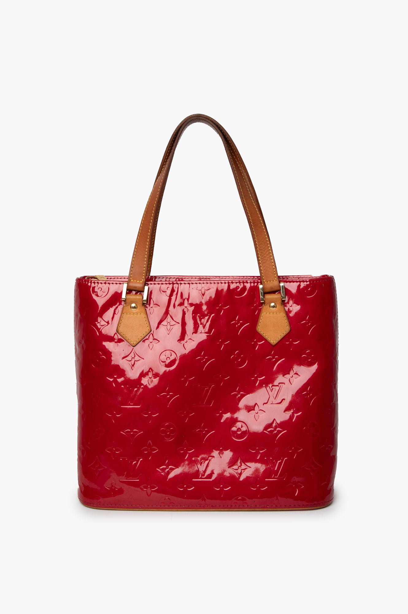 Louis Vuitton 2007 Red Vernis Houston Tote Bag