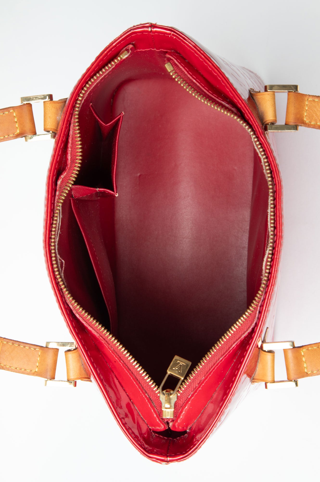 Louis Vuitton 2007 Red Vernis Houston Tote Bag