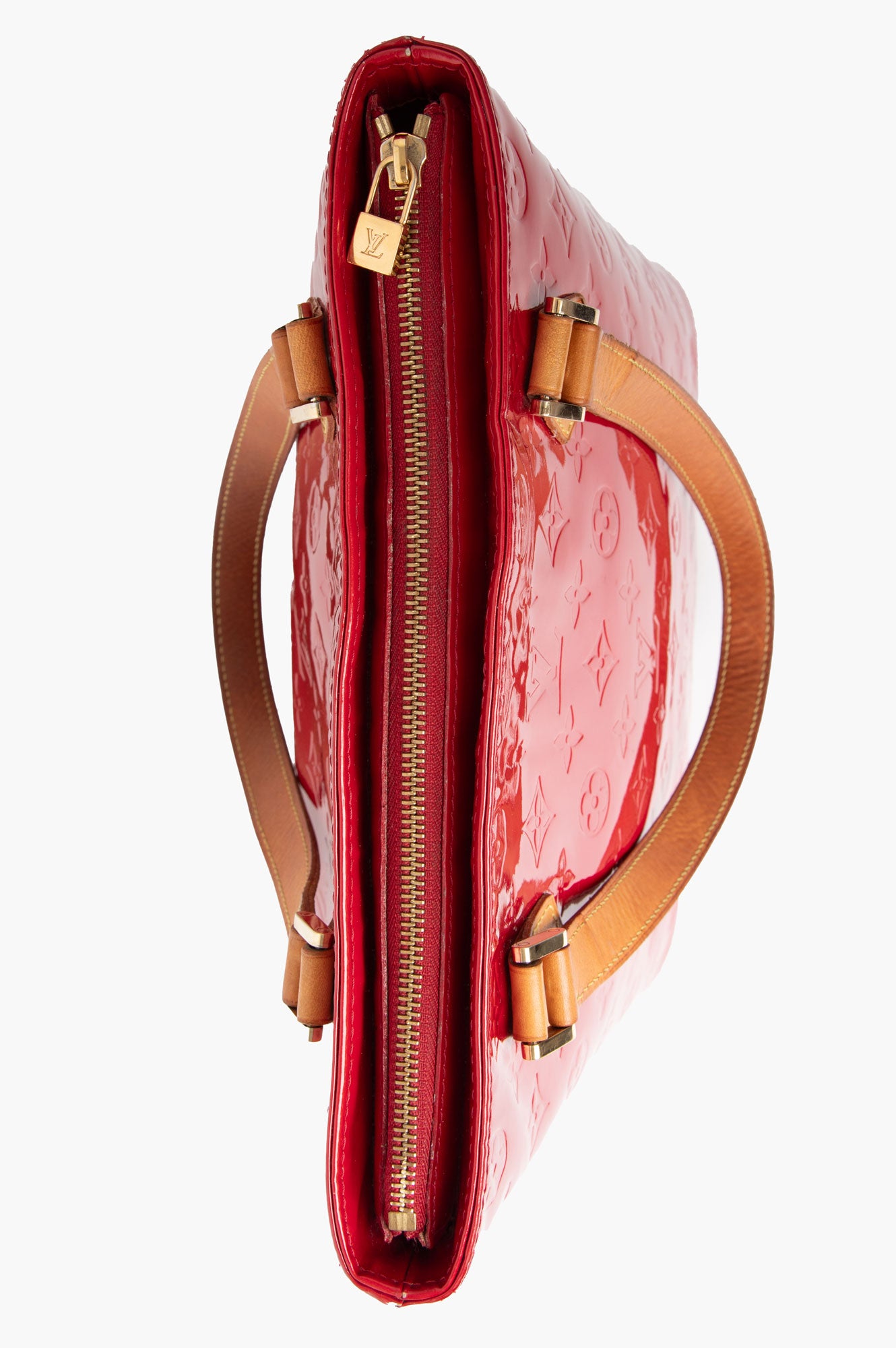 Louis Vuitton 2007 Red Vernis Houston Tote Bag