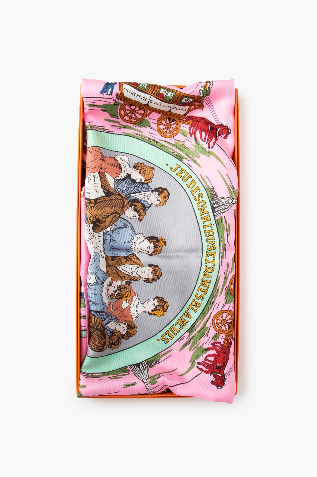 Hermes Jeu Des Omnibus Pink Scarf 90*90