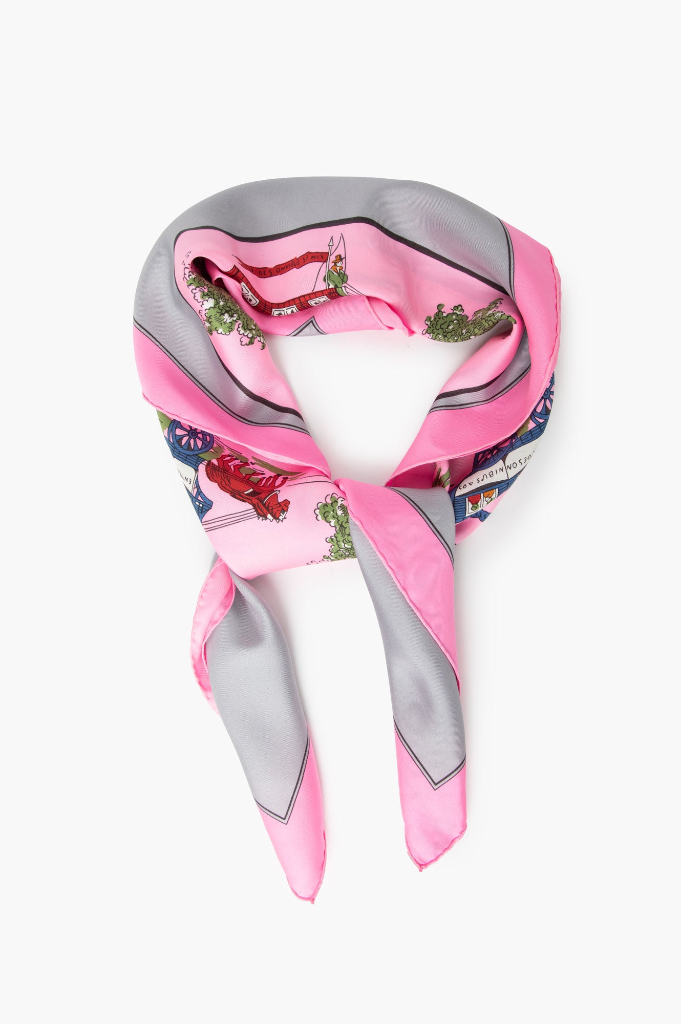 Hermes Jeu Des Omnibus Pink Scarf 90*90