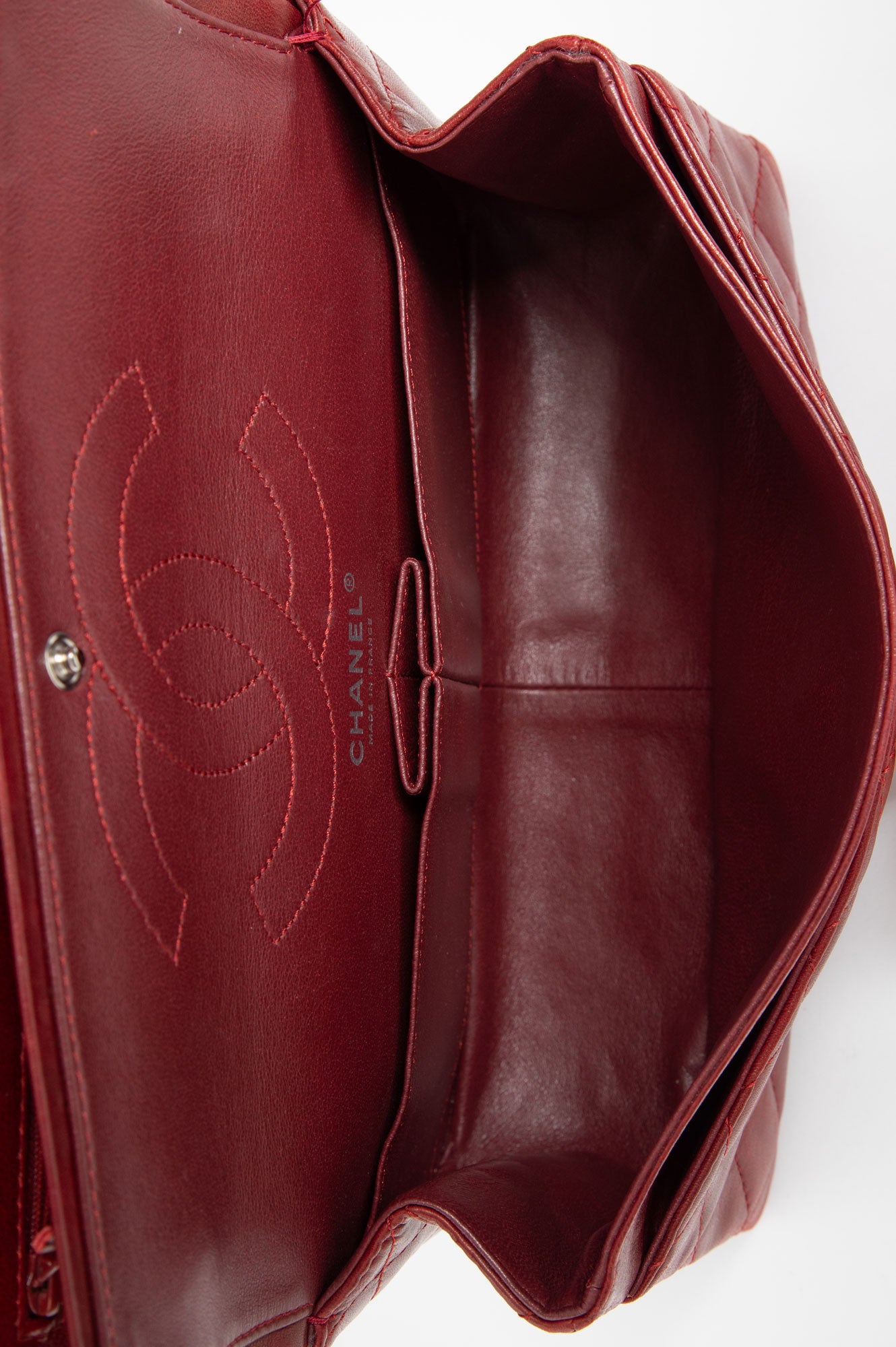 Chanel 2010 Red Aged Calfskin 2.55 Reissue Bag