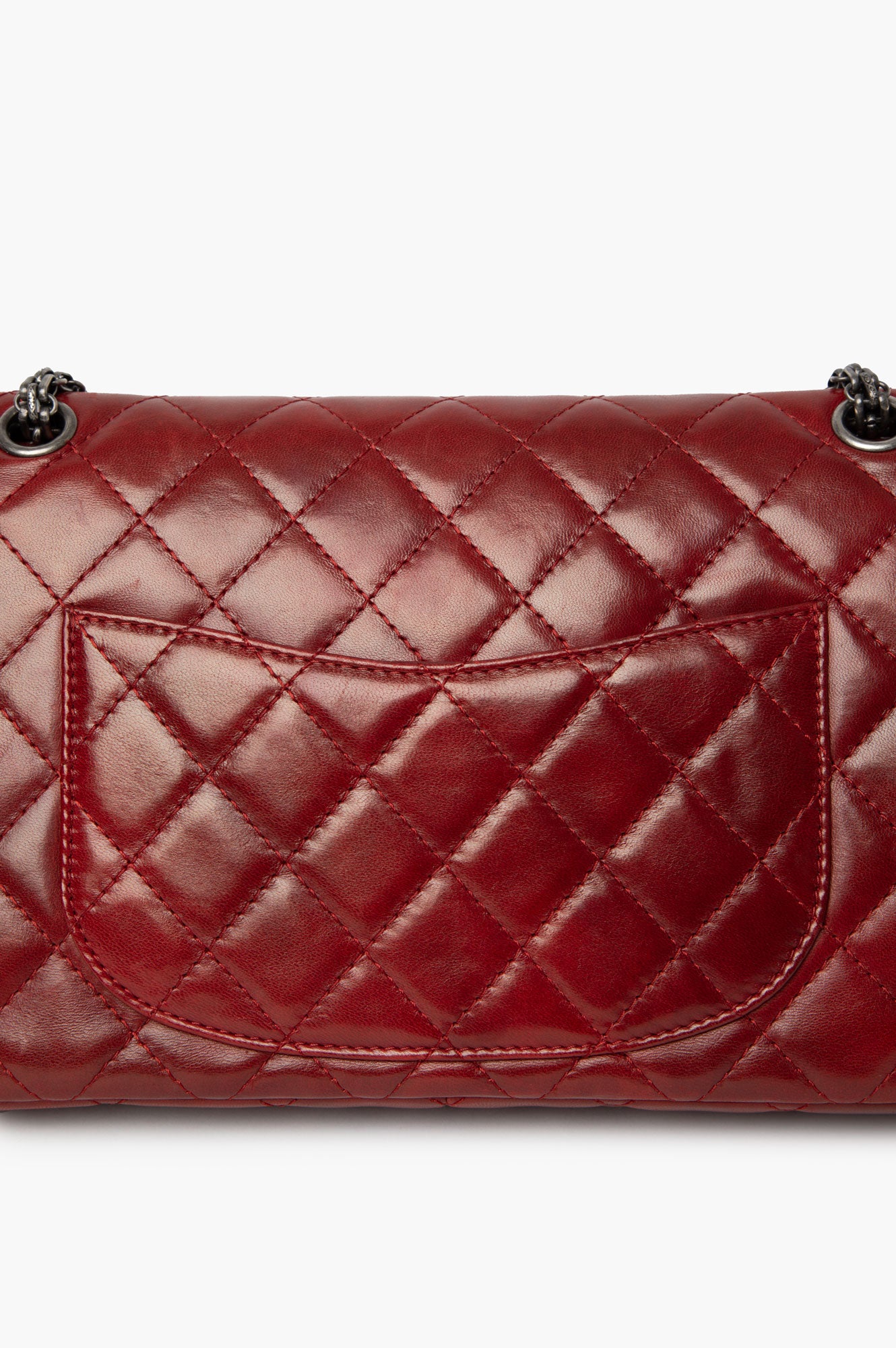 Chanel 2010 Red Aged Calfskin 2.55 Reissue Bag