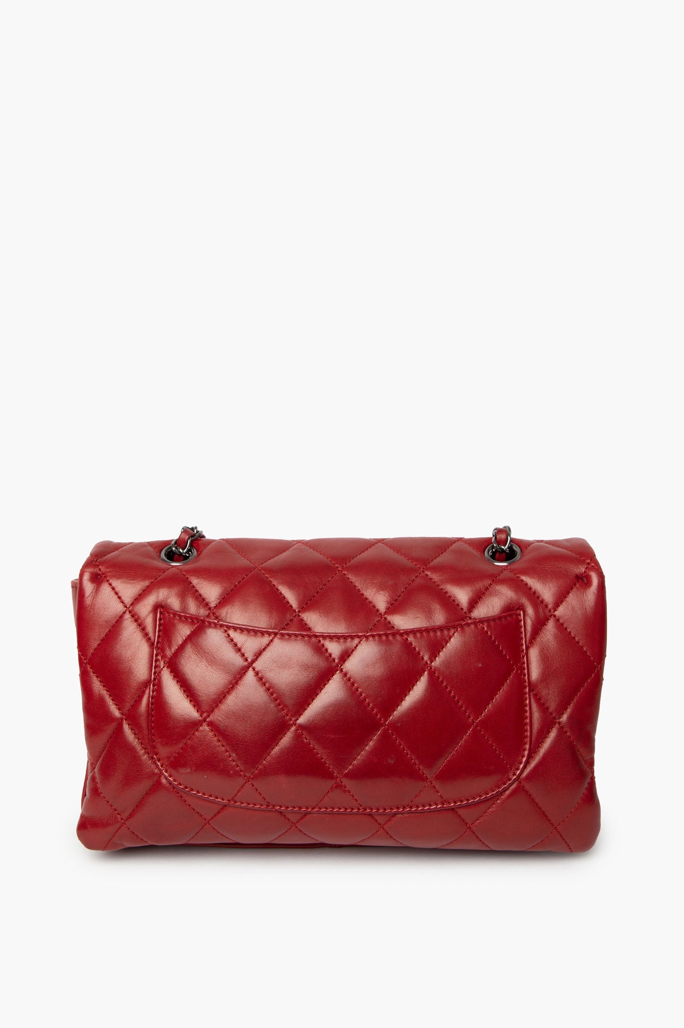 Chanel 2012 Red Lambskin Flap Bag