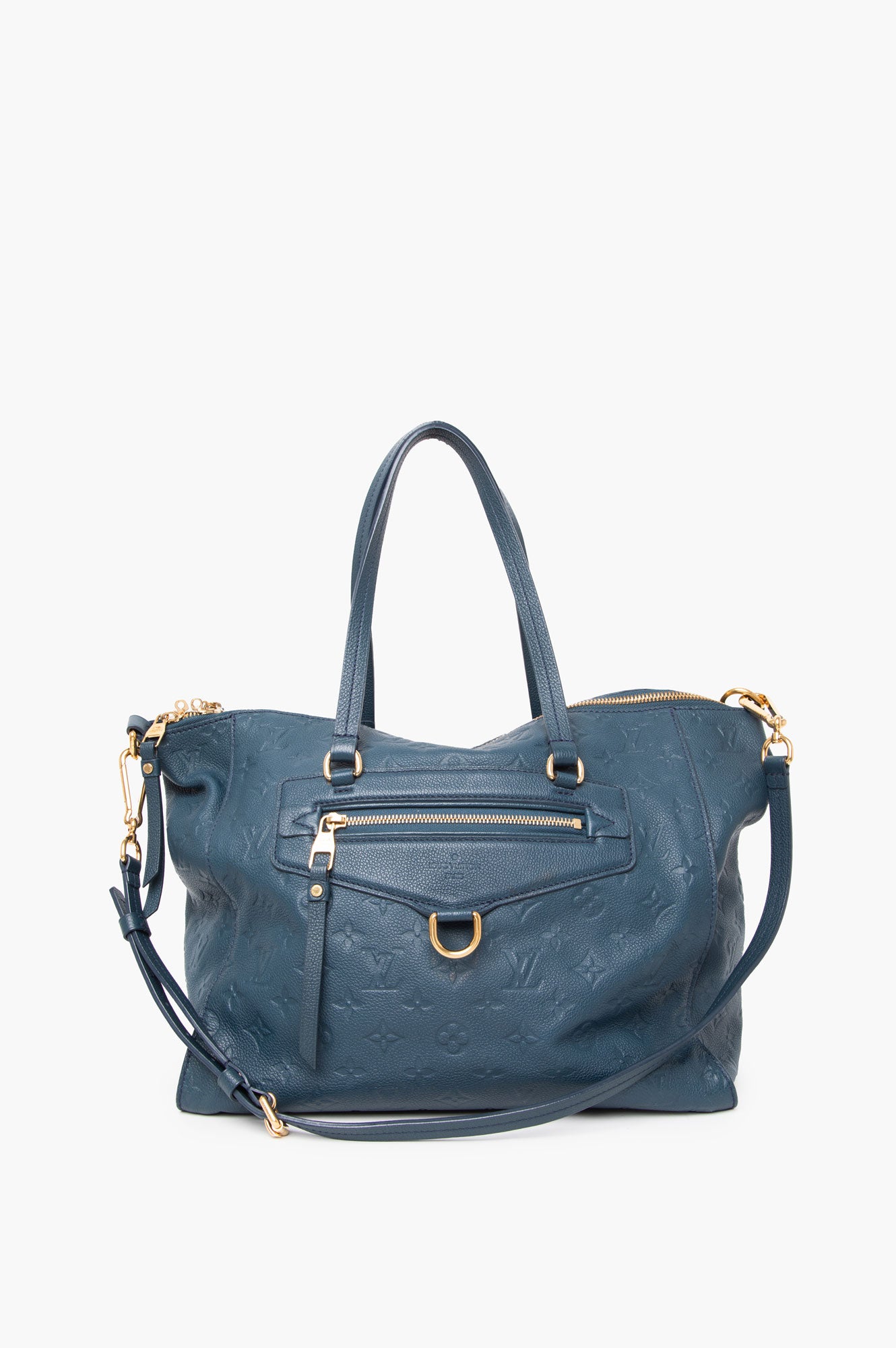 Louis Vuitton Blue Infini Monogram Empreinte Leather Lumineuse Bag