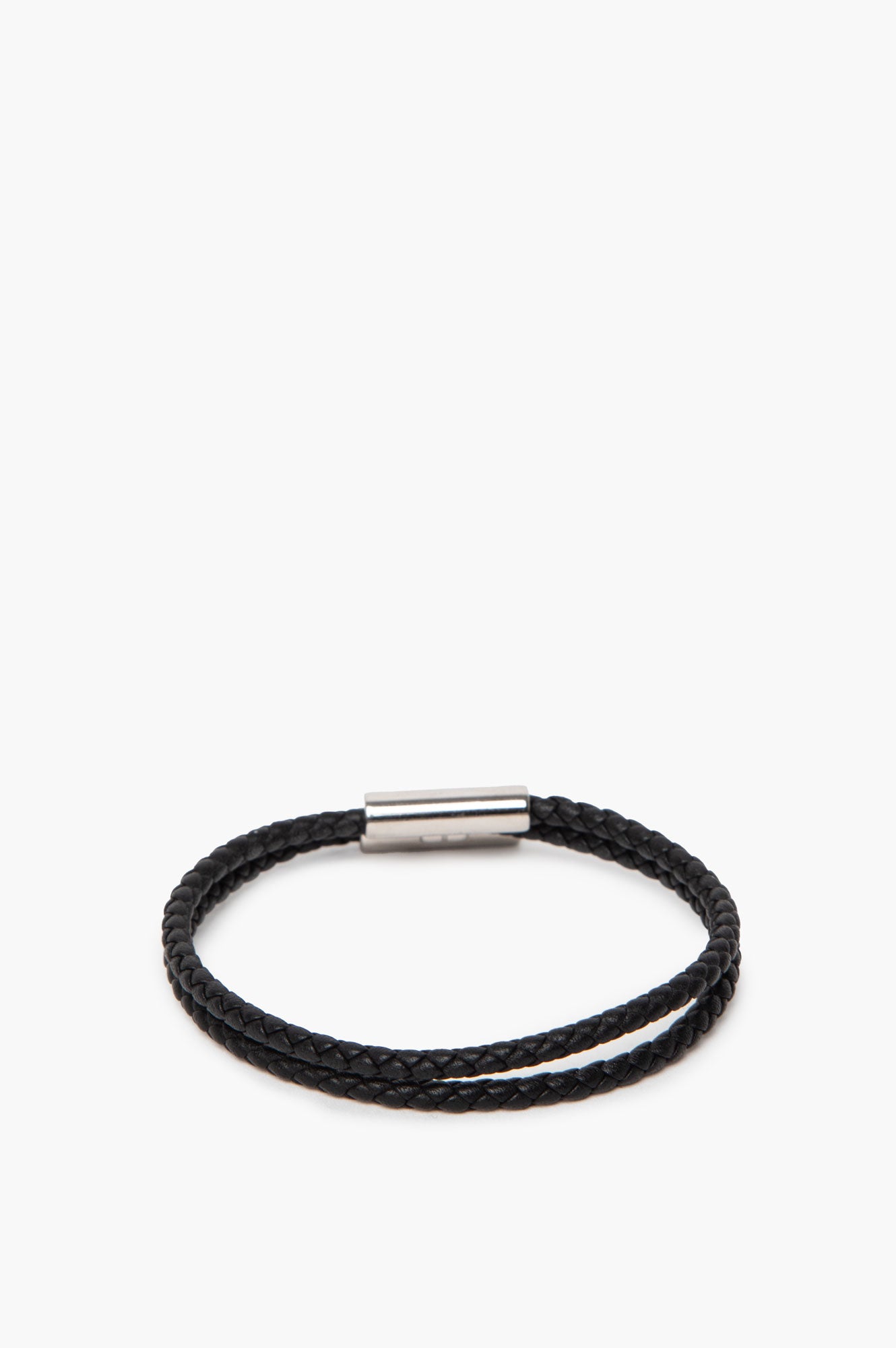 Hermès Black Tournis Tresse Bracelet
