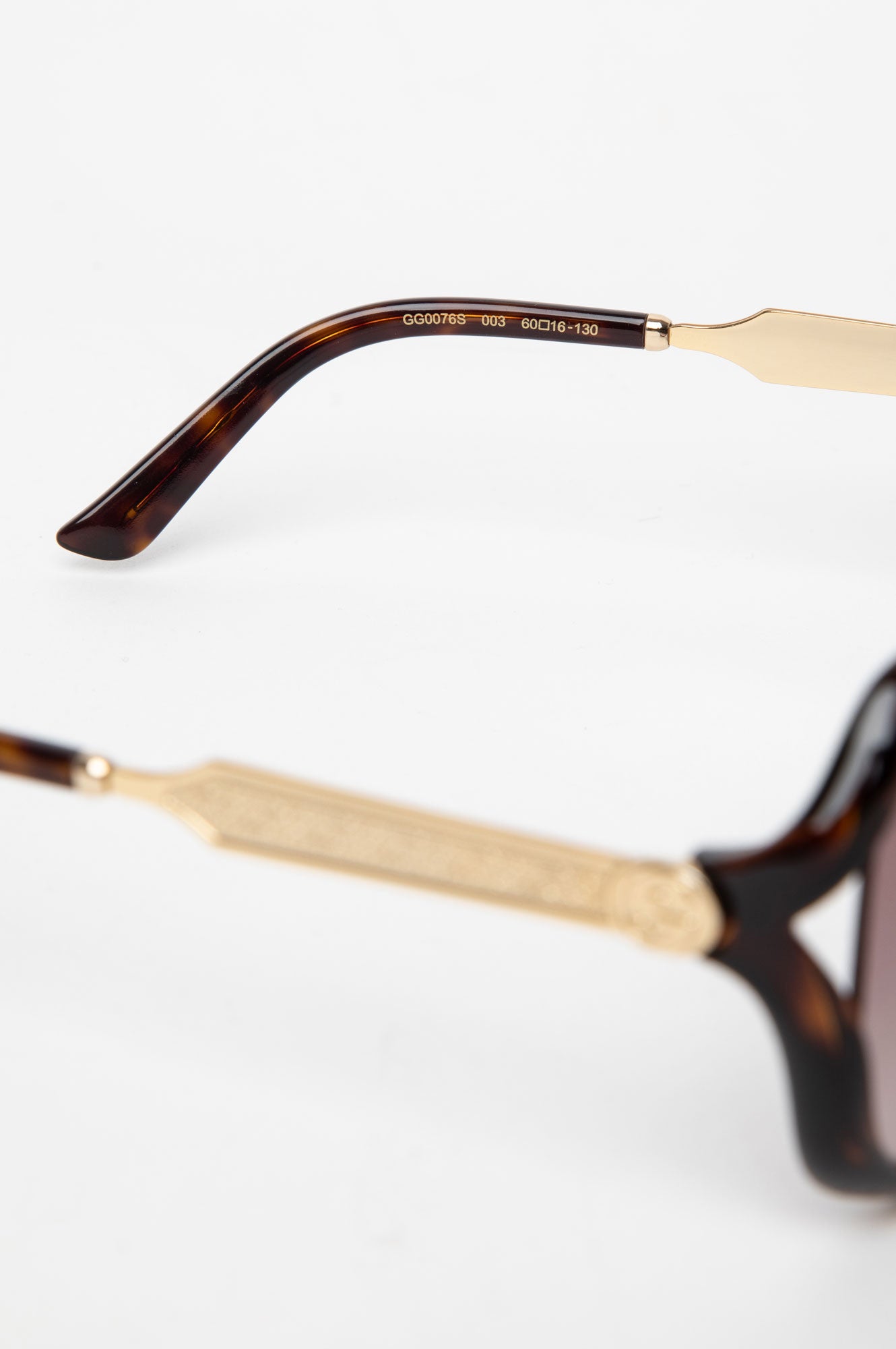 Gucci GG076S Tortoise Oversized Sunglasses