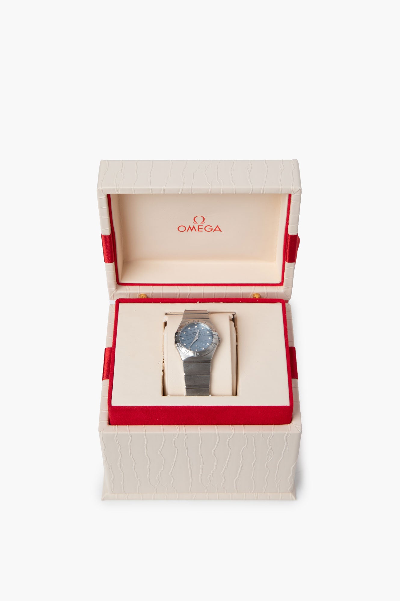 Omega Constellation Blue Mother of Pearl Dial Ladies Watch Size 27