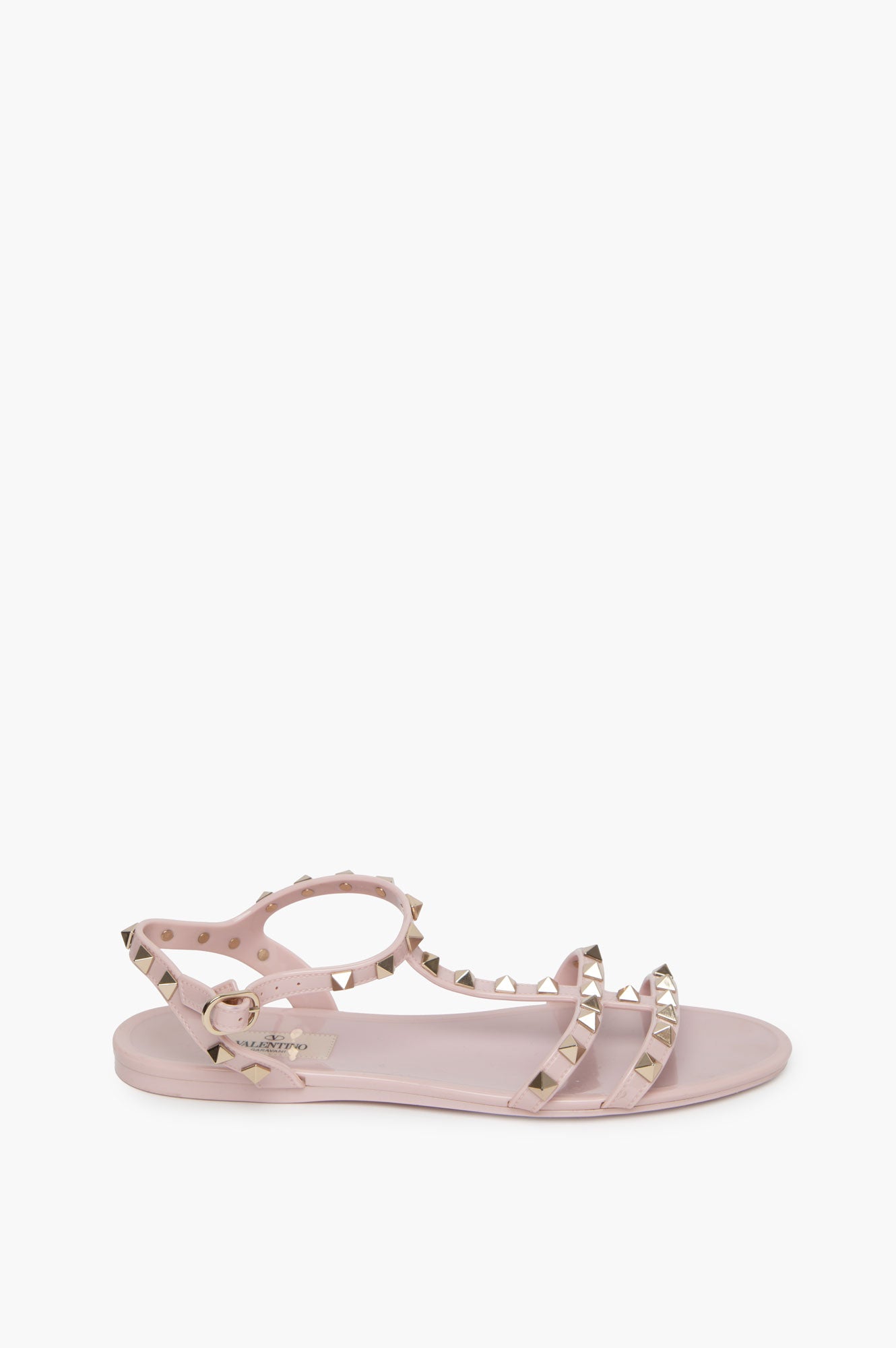 Valentino Rockstud Nude Jelly Sandals Size 38