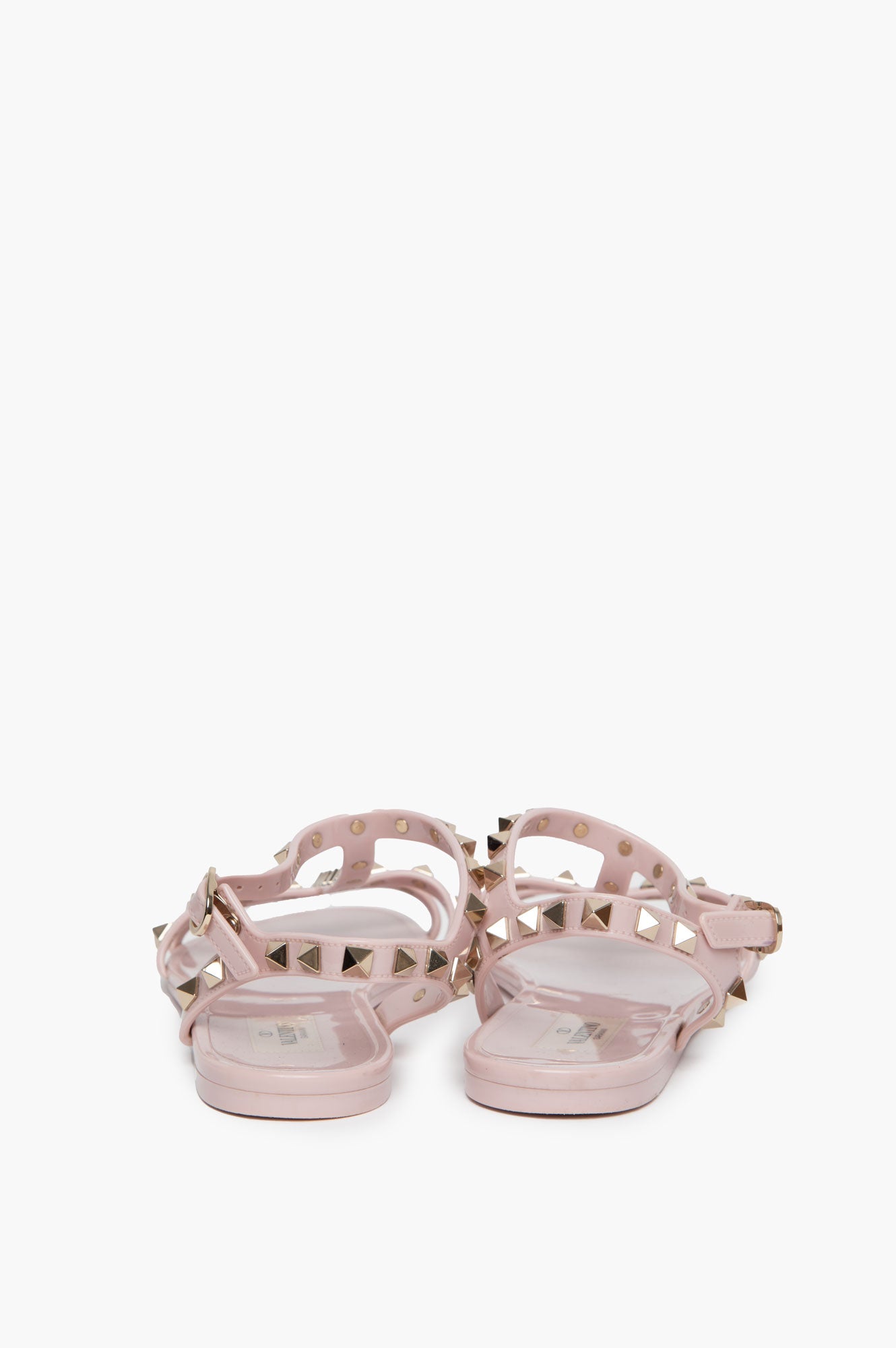 Valentino Rockstud Nude Jelly Sandals Size 38