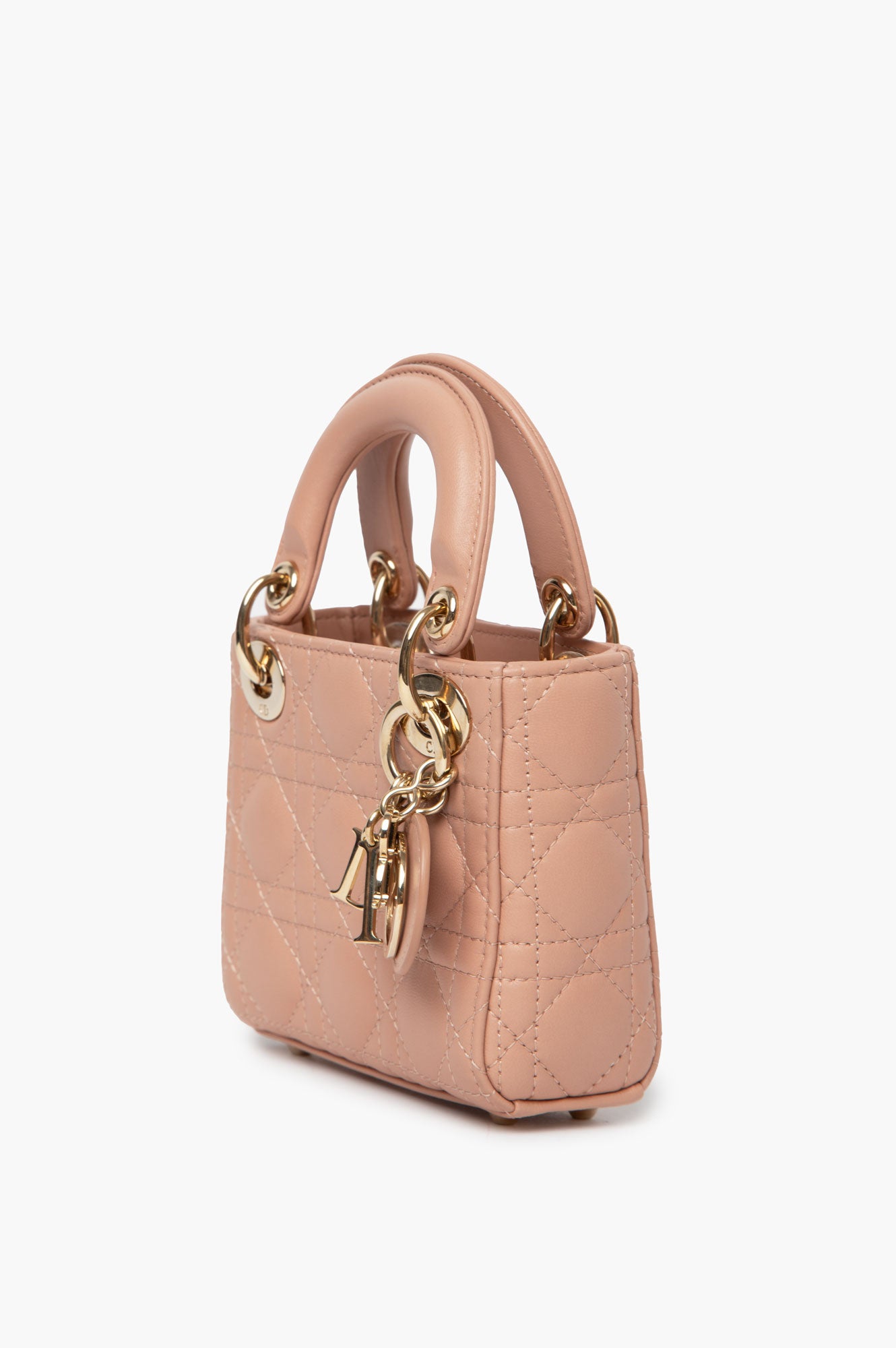 Christian Dior Lady Dior Rose des Vents Cannage Micro Bag