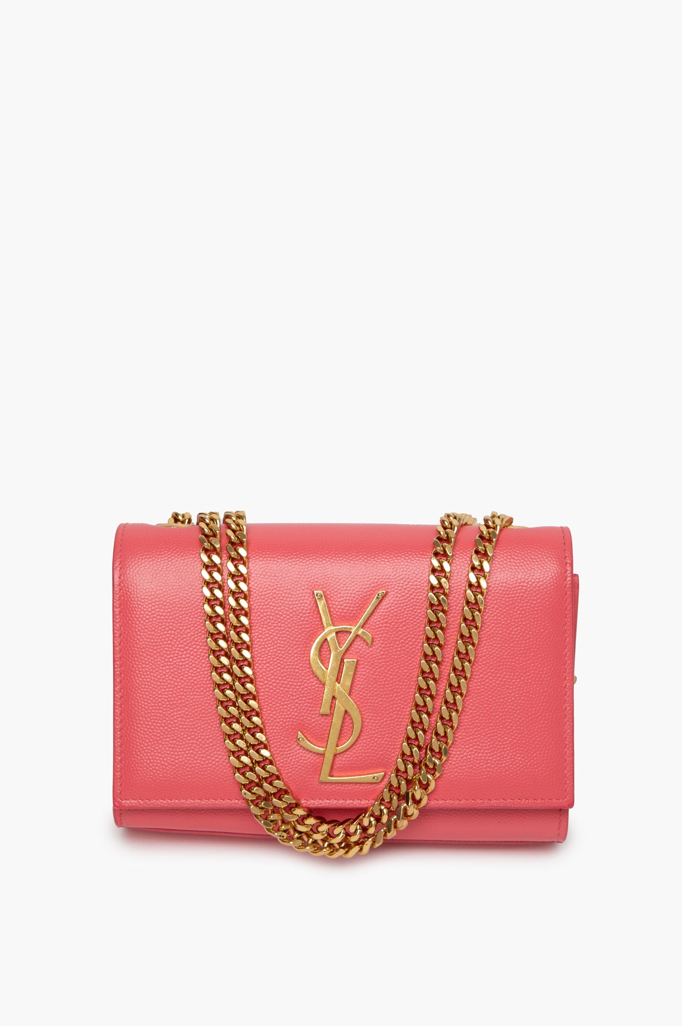 Saint Laurent Pink Leather Small Kate Shoulder Bag
